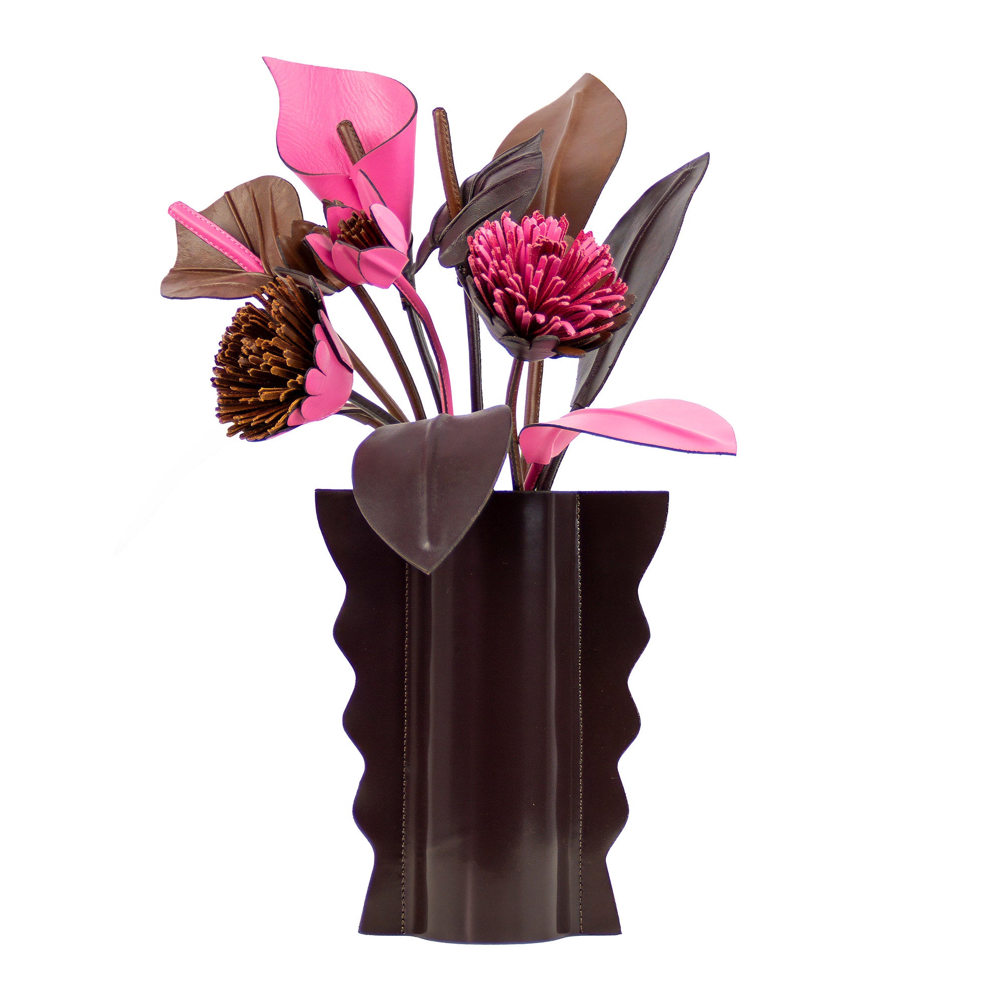 Arranjo Floral em Couro