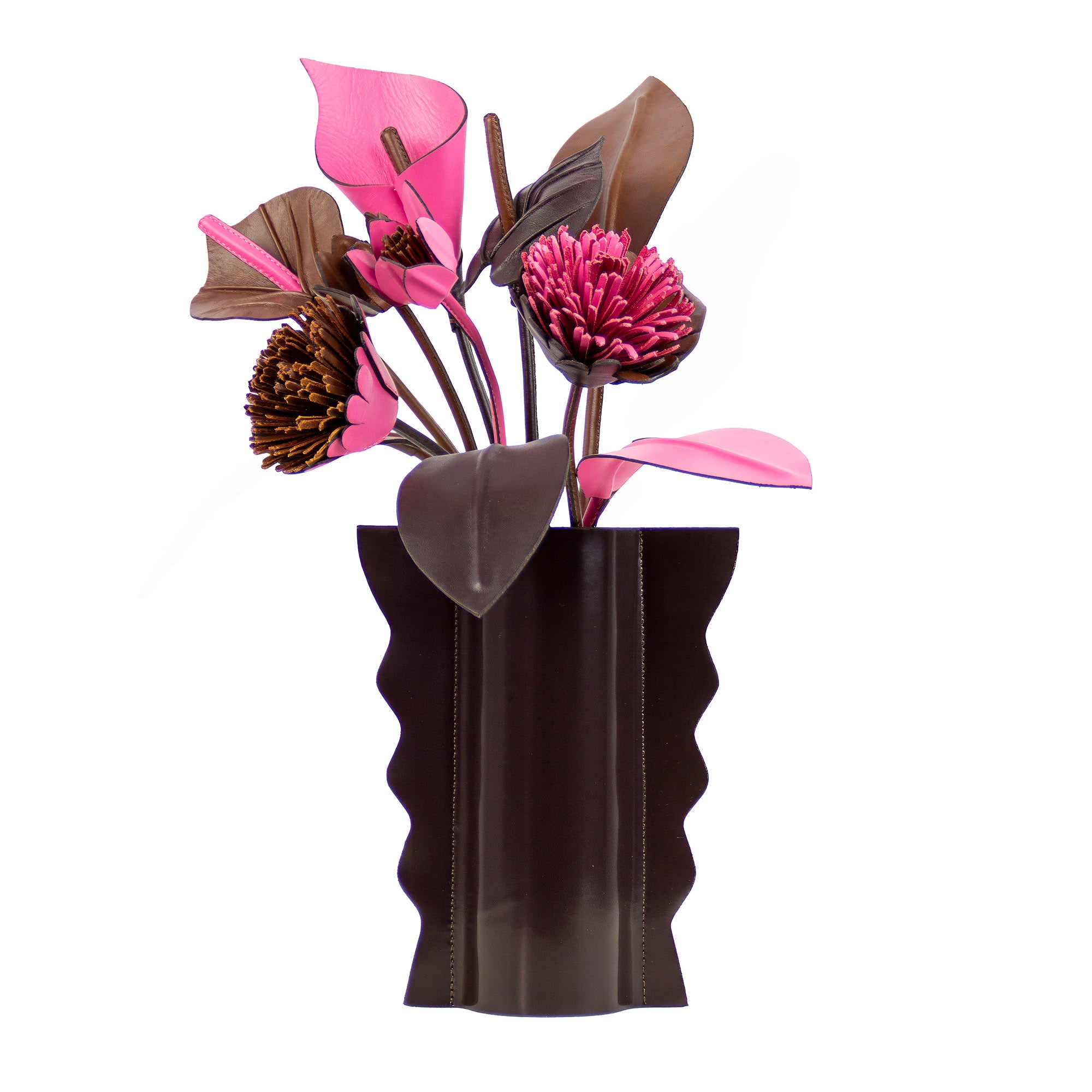 Arranjo Floral em Couro