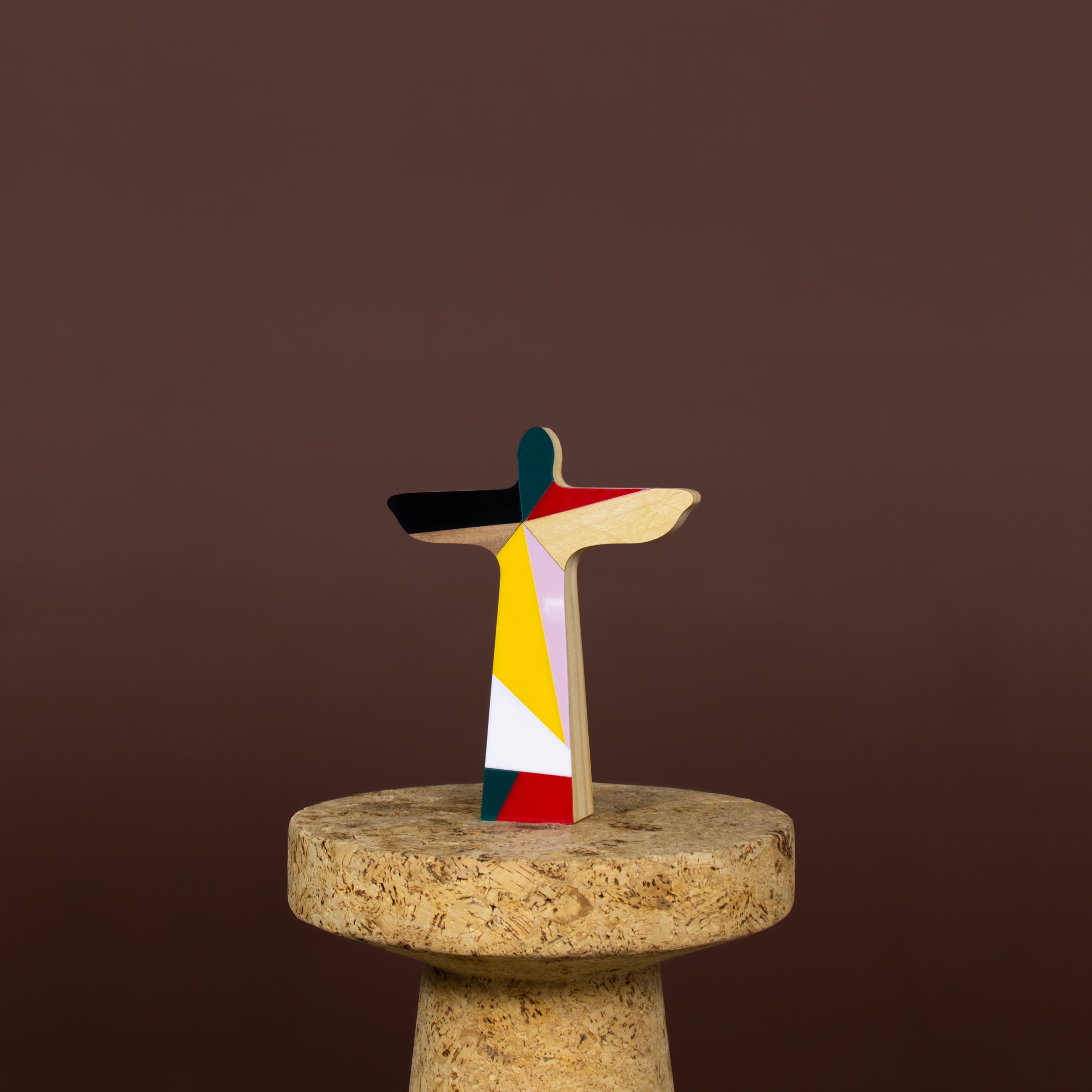 Sculpture Wood Rio Christ the Redeemer Geo Color Patricia Maranhão