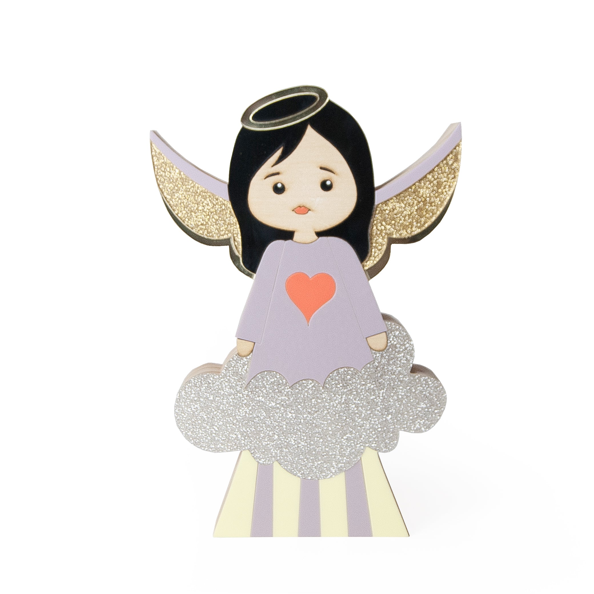 Wooden Sculpture Guardian Angel Anjelita Patricia Maranhão
