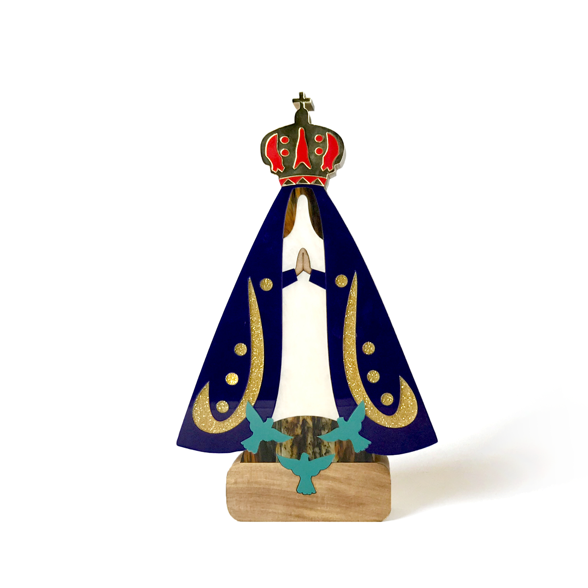 Sculpture Our Lady of Aparecida Sophistic Ivory G Patricia Maranhão
