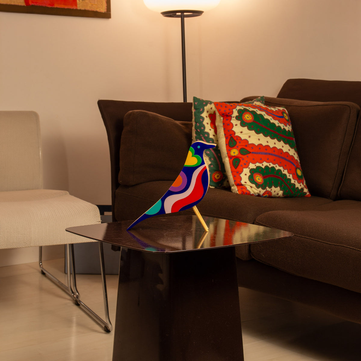 Pássaro Bird Eames Tropicália Escultura em Madeira