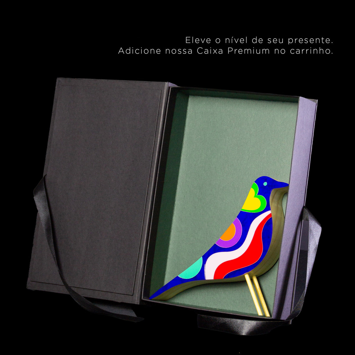 Pássaro Bird Eames Tropicália Escultura em Madeira