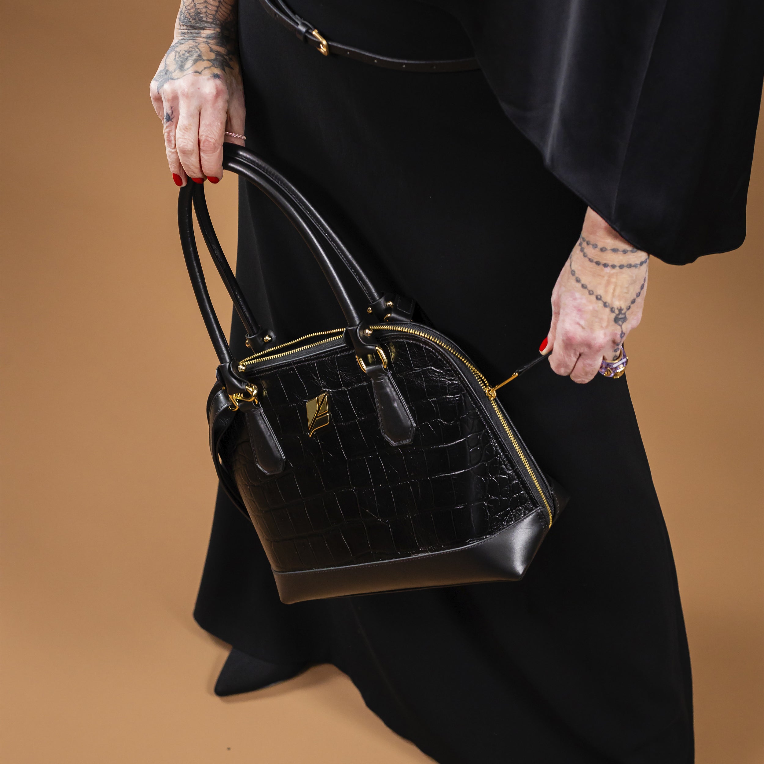 Bolsa Bowling Serena Croco M Patrícia Maranhão