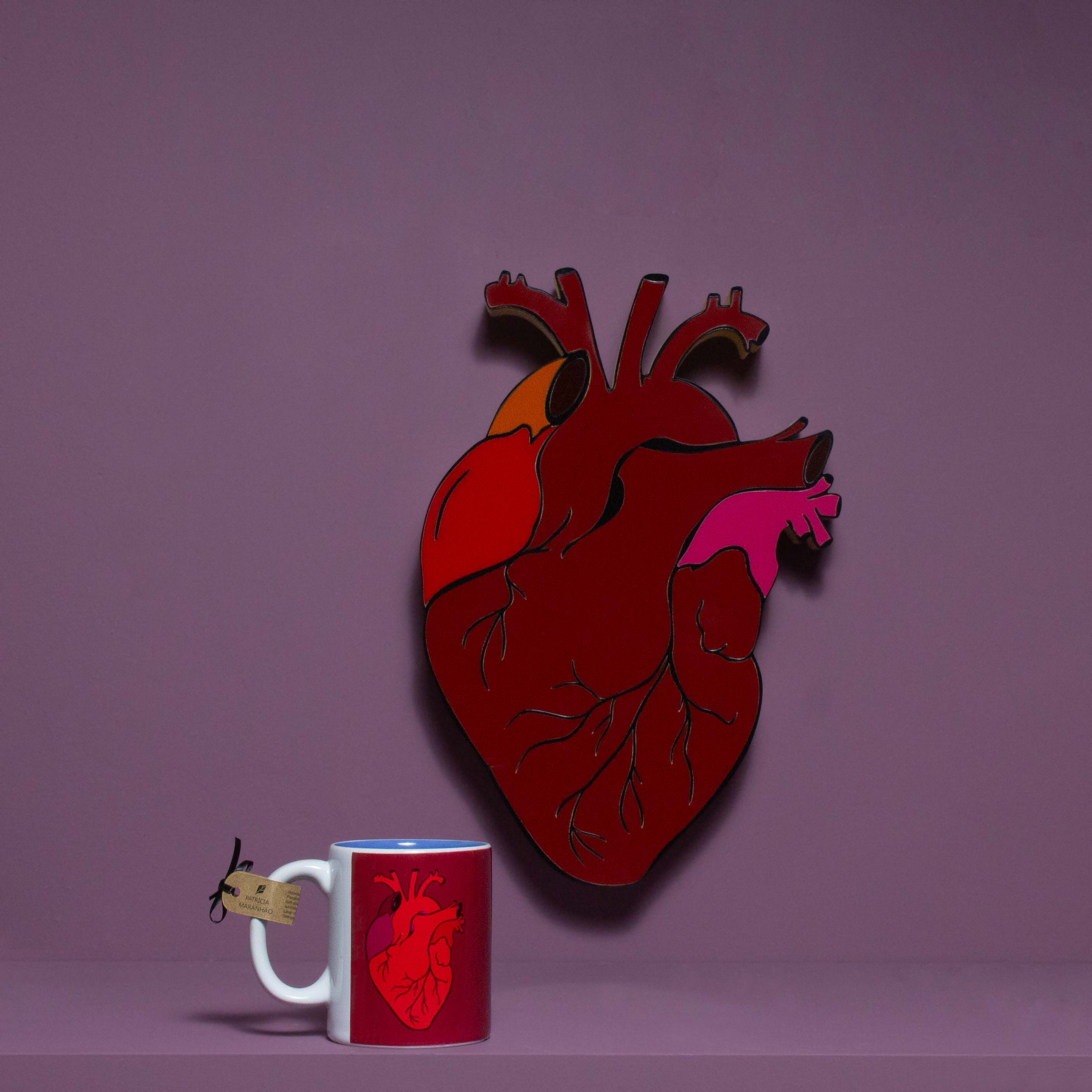 Escultura de Parede Ex Voto Coração + Caneca Patricia Maranhão