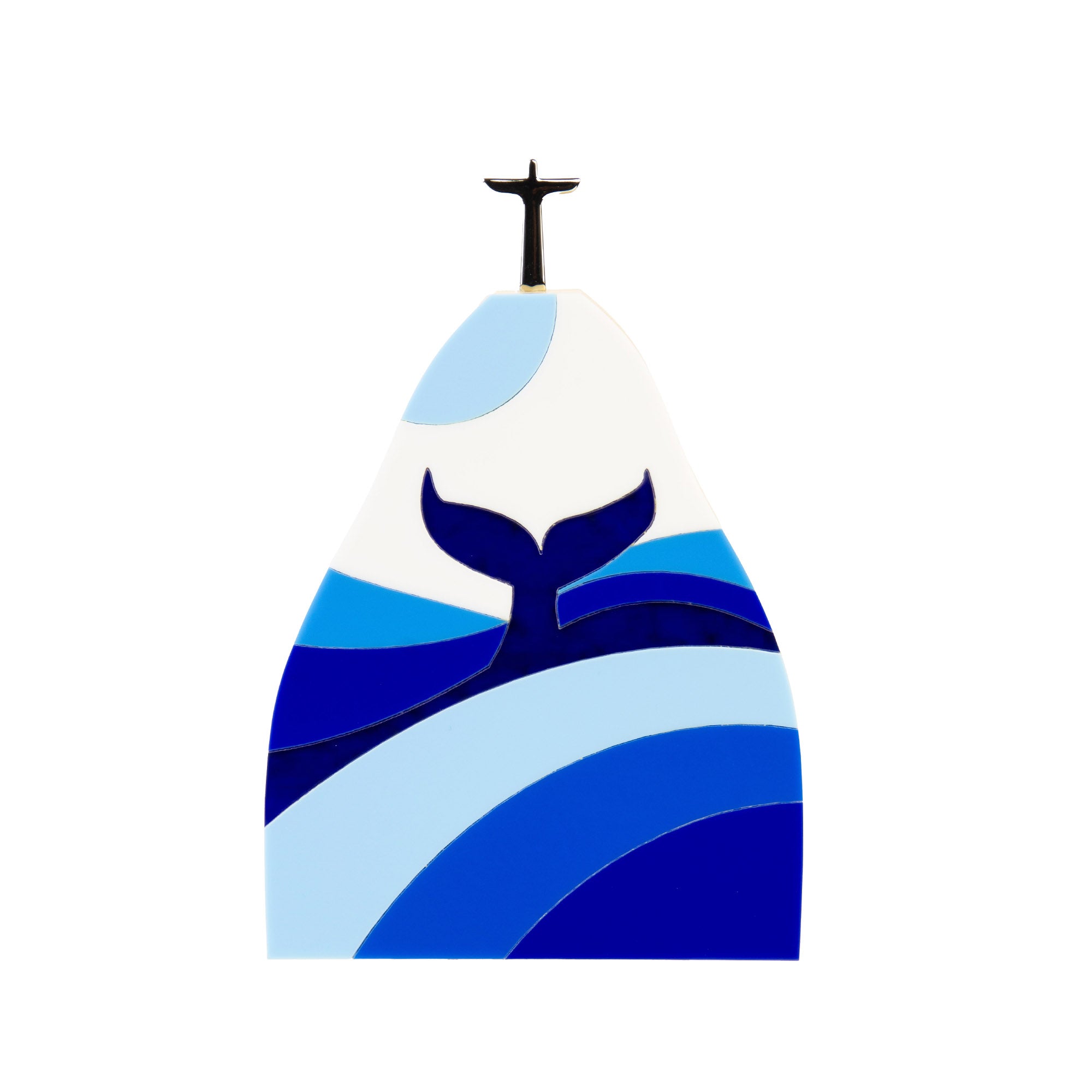 Corcovado Rio Baleia Azul Escultura em Madeira (M)