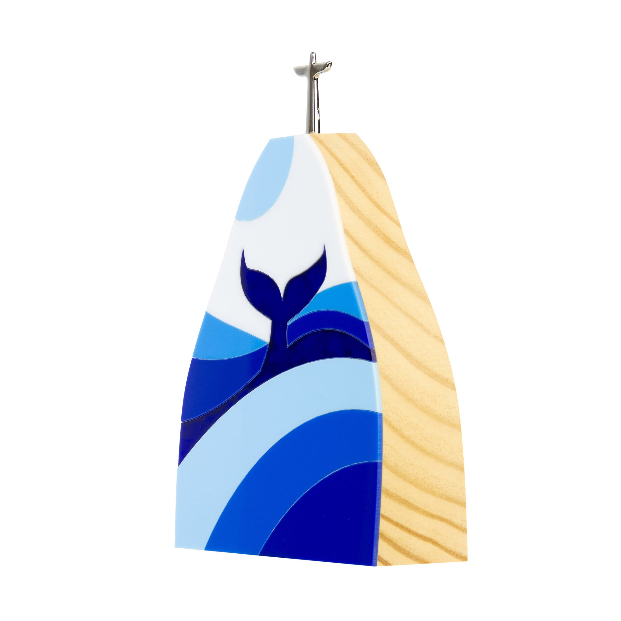 Corcovado Rio Baleia Azul Escultura em Madeira (M)