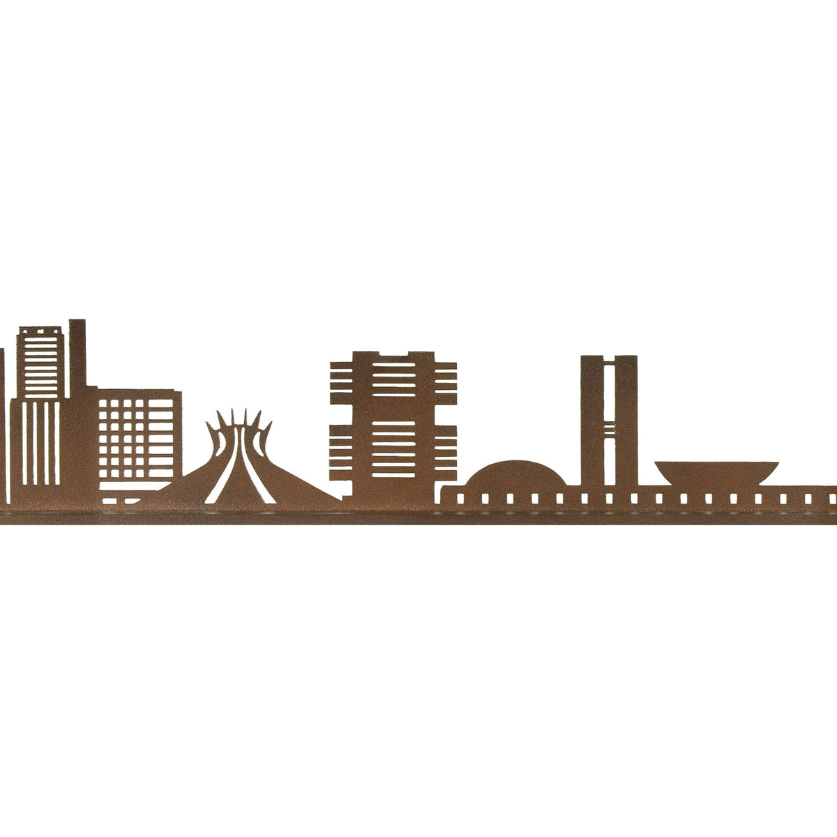 Escultura Skyline Brasília em Ferro — Design Autoral