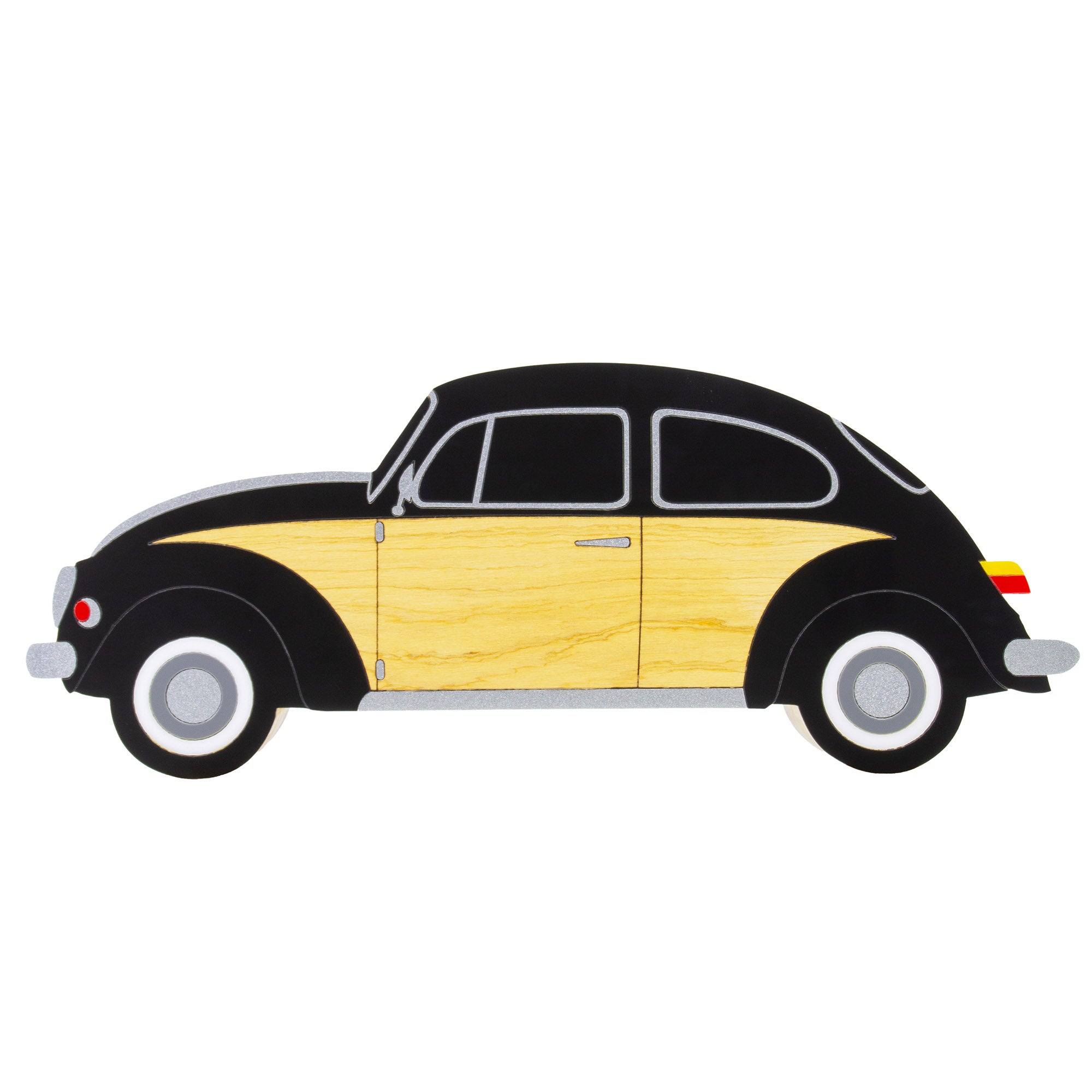 Porta Objeto Fusca Preto em Madeira
