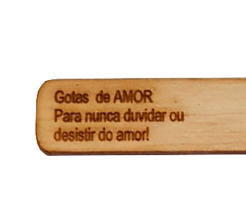 Escultura de Madeira Perfumê Mensagem Amor Patricia Maranhão