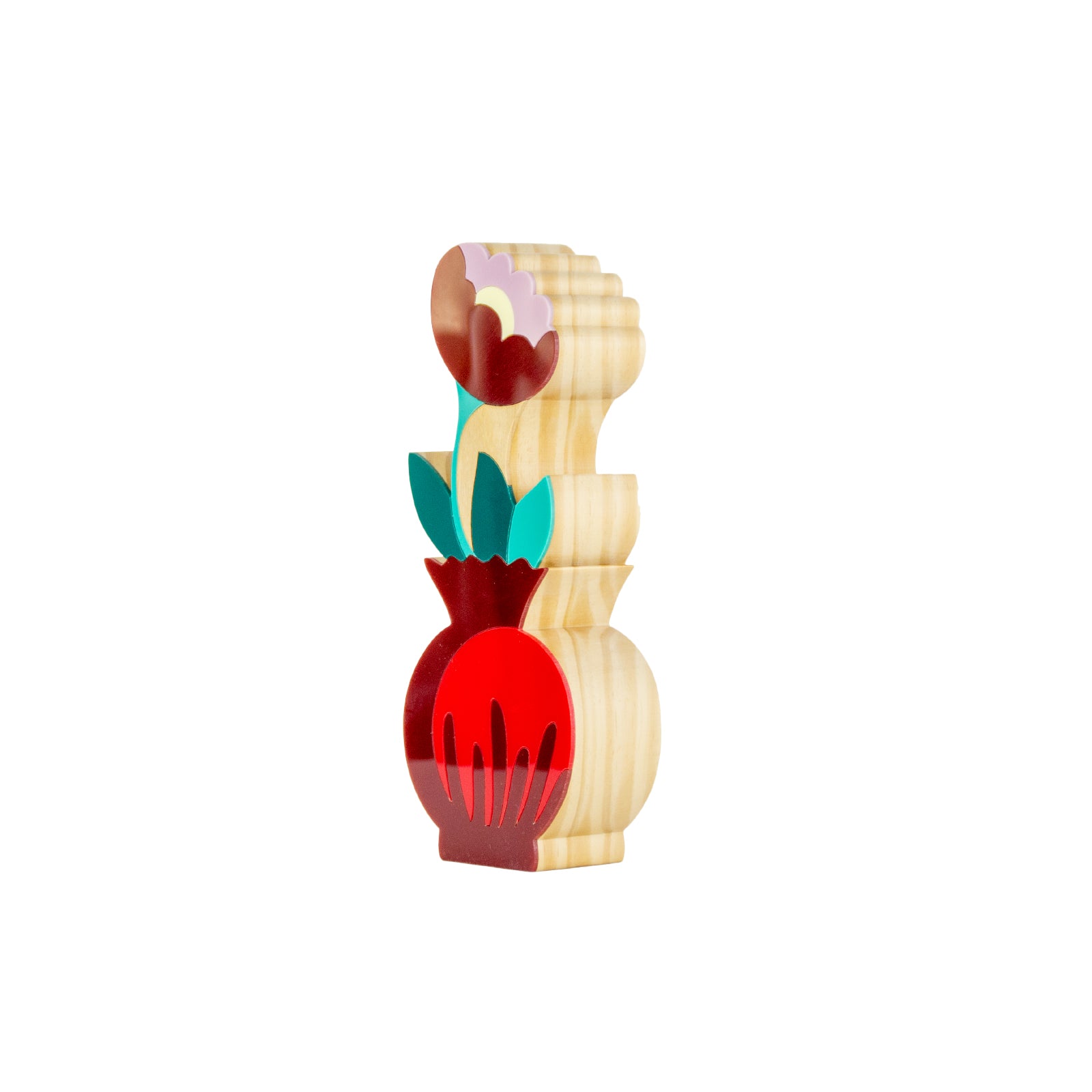 Wooden Sculpture Vase La bella Patricia Maranhão