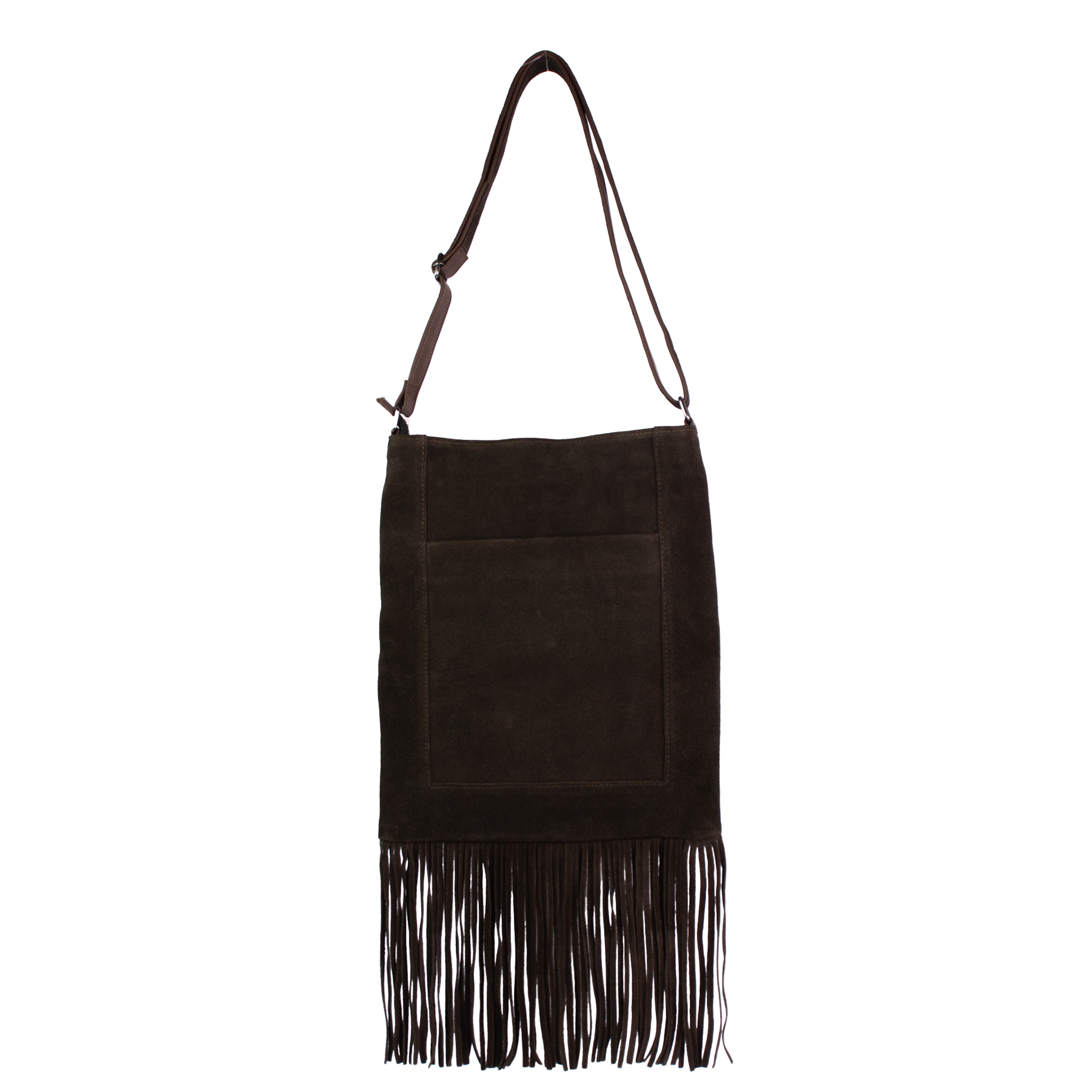 Boho James Crossbody Bag in Genuine Leather with Fringes by Patrícia Maranhão
