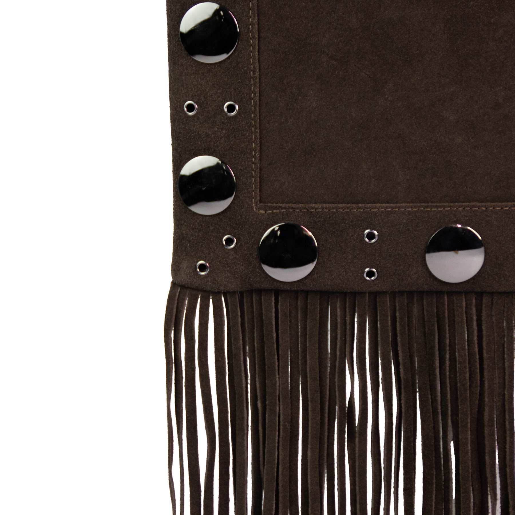 Boho James Crossbody Bag in Genuine Leather with Fringes by Patrícia Maranhão