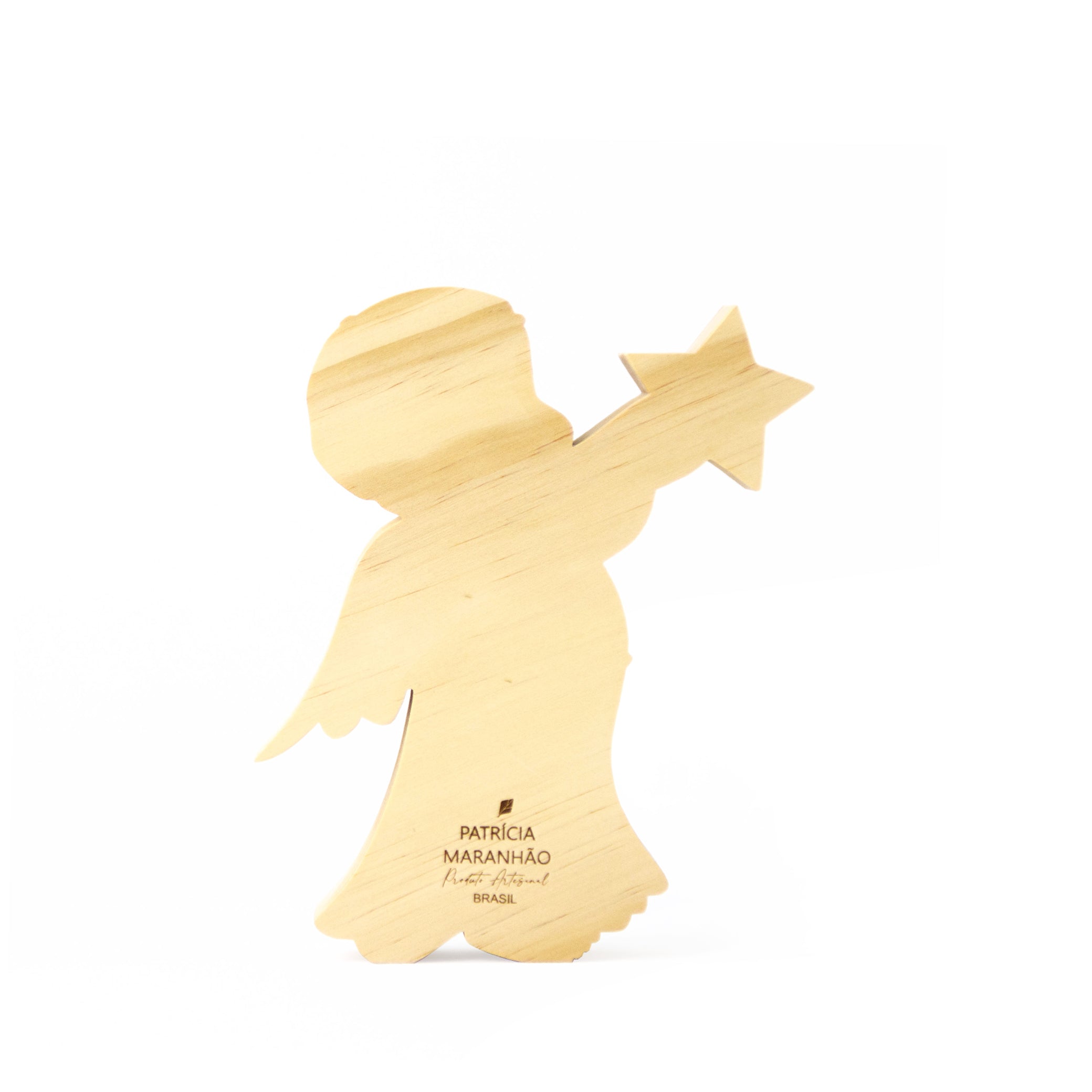 Wooden Sculpture Angel Arthur Mini Patricia Maranhão