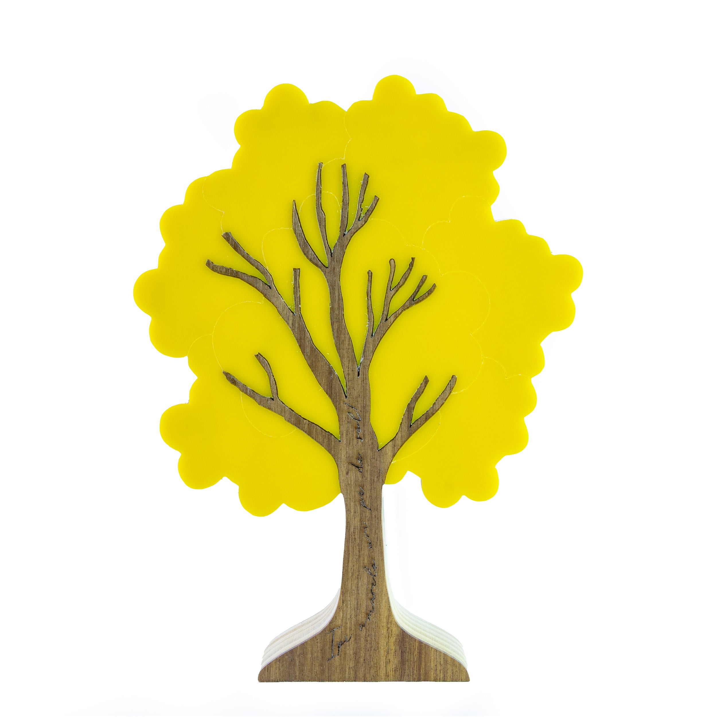Wooden Sculpture Symbolic Yellow Ipê Tree Patricia Maranhão