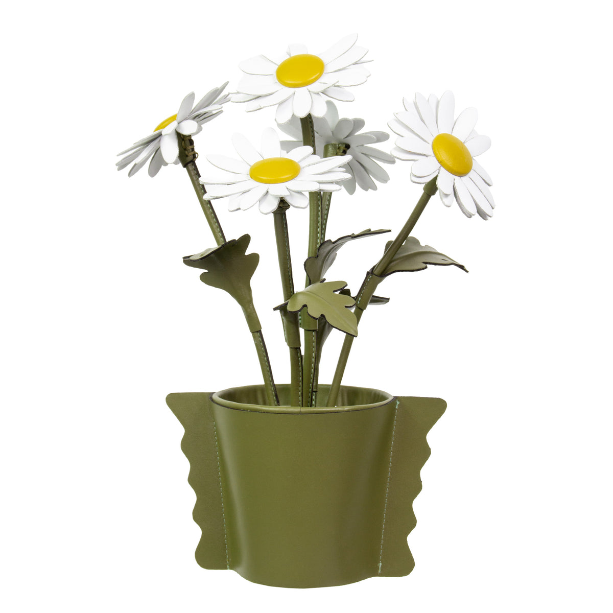 Margarida Vaso Linux em Couro