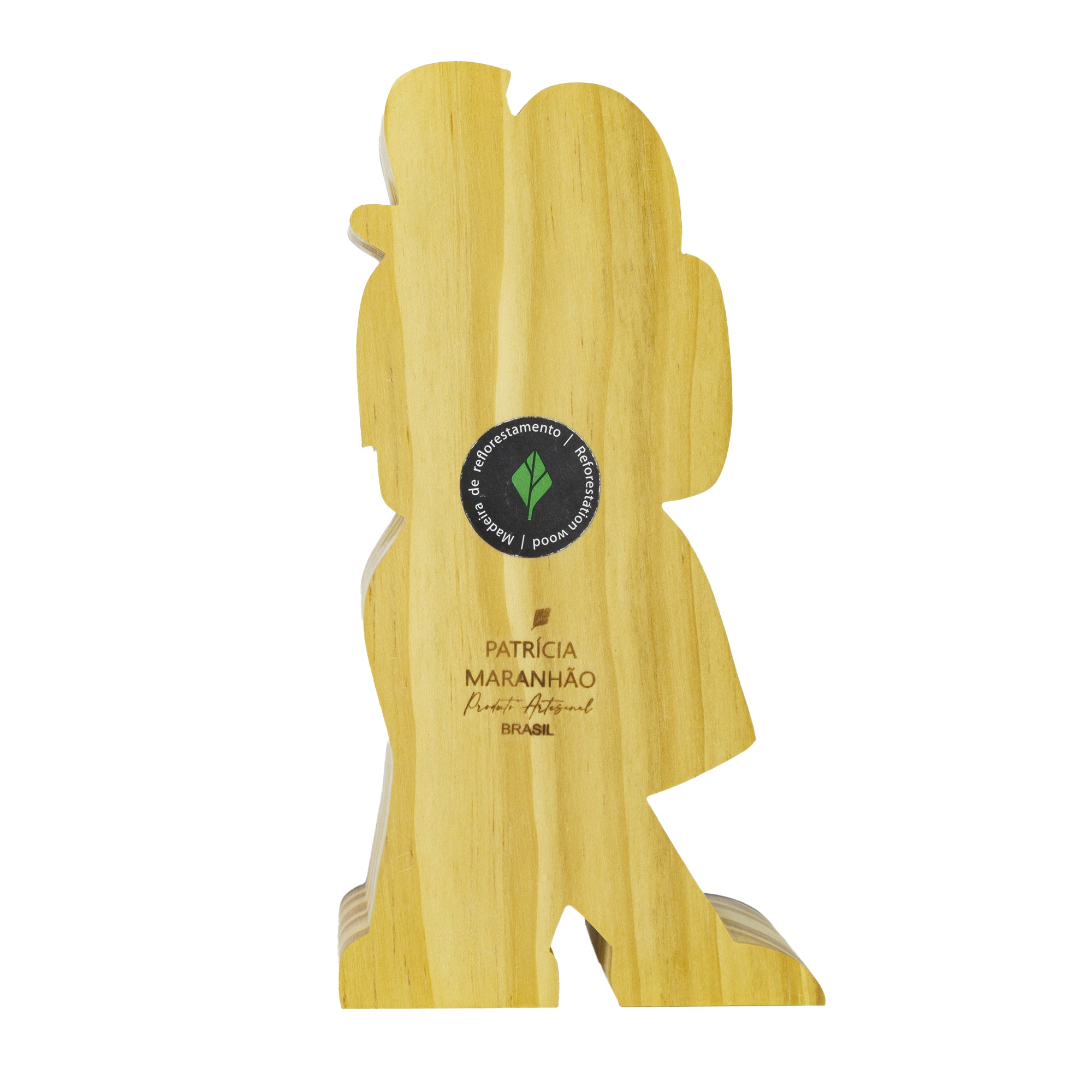 Wooden Sculpture of Lovers by Patricia Maranhão