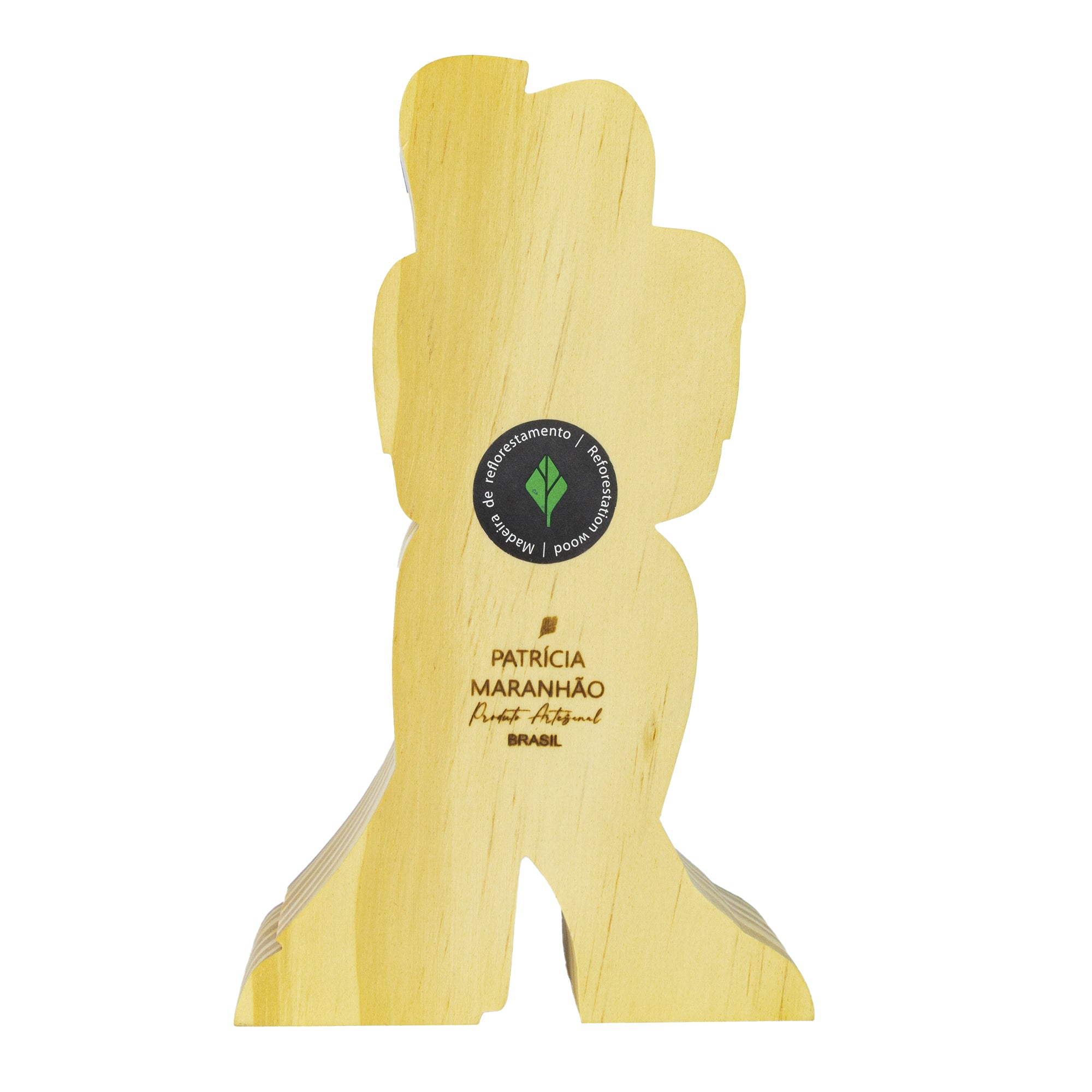 Wooden Sculpture of Lovers by Patricia Maranhão