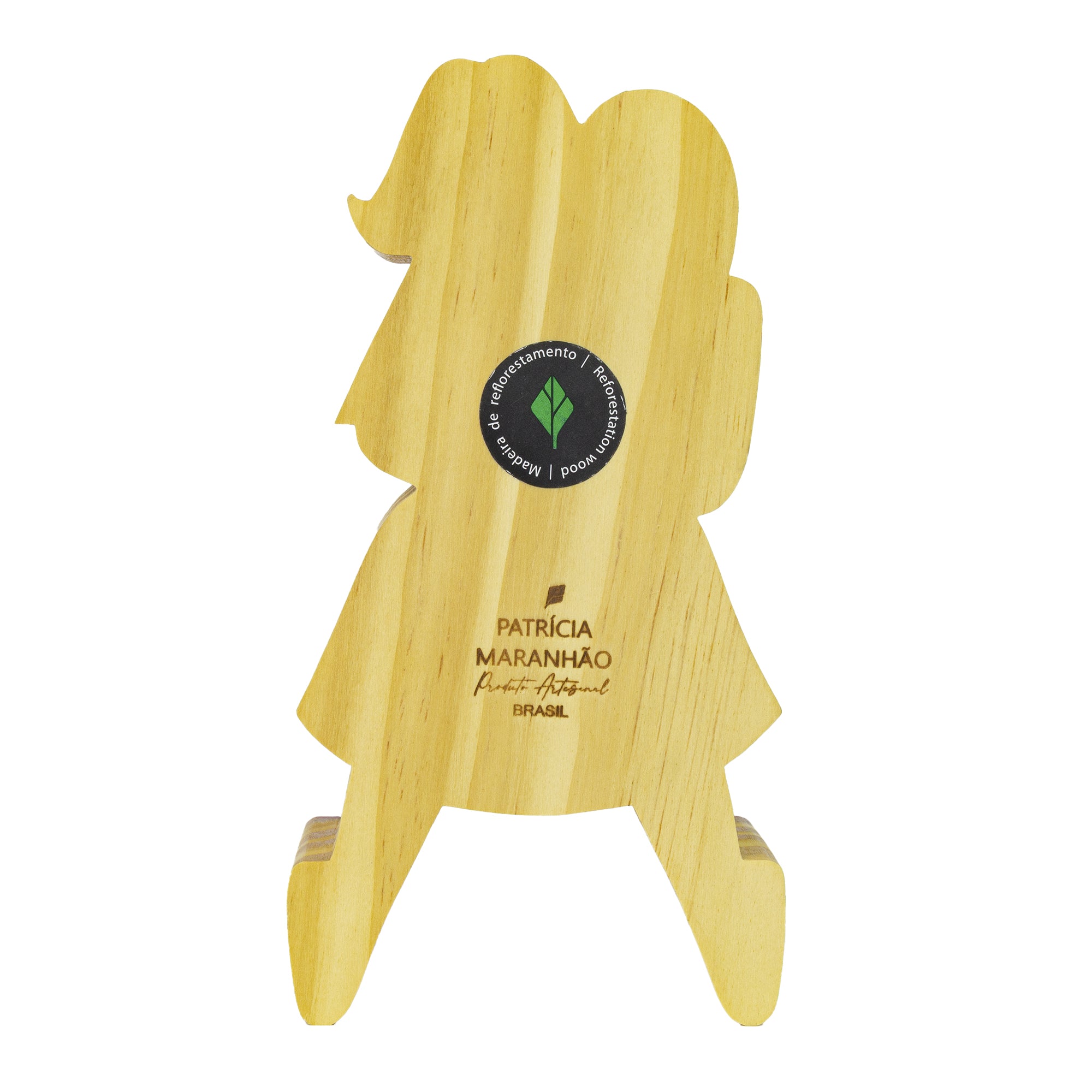 Wooden Sculpture of Lovers by Patricia Maranhão