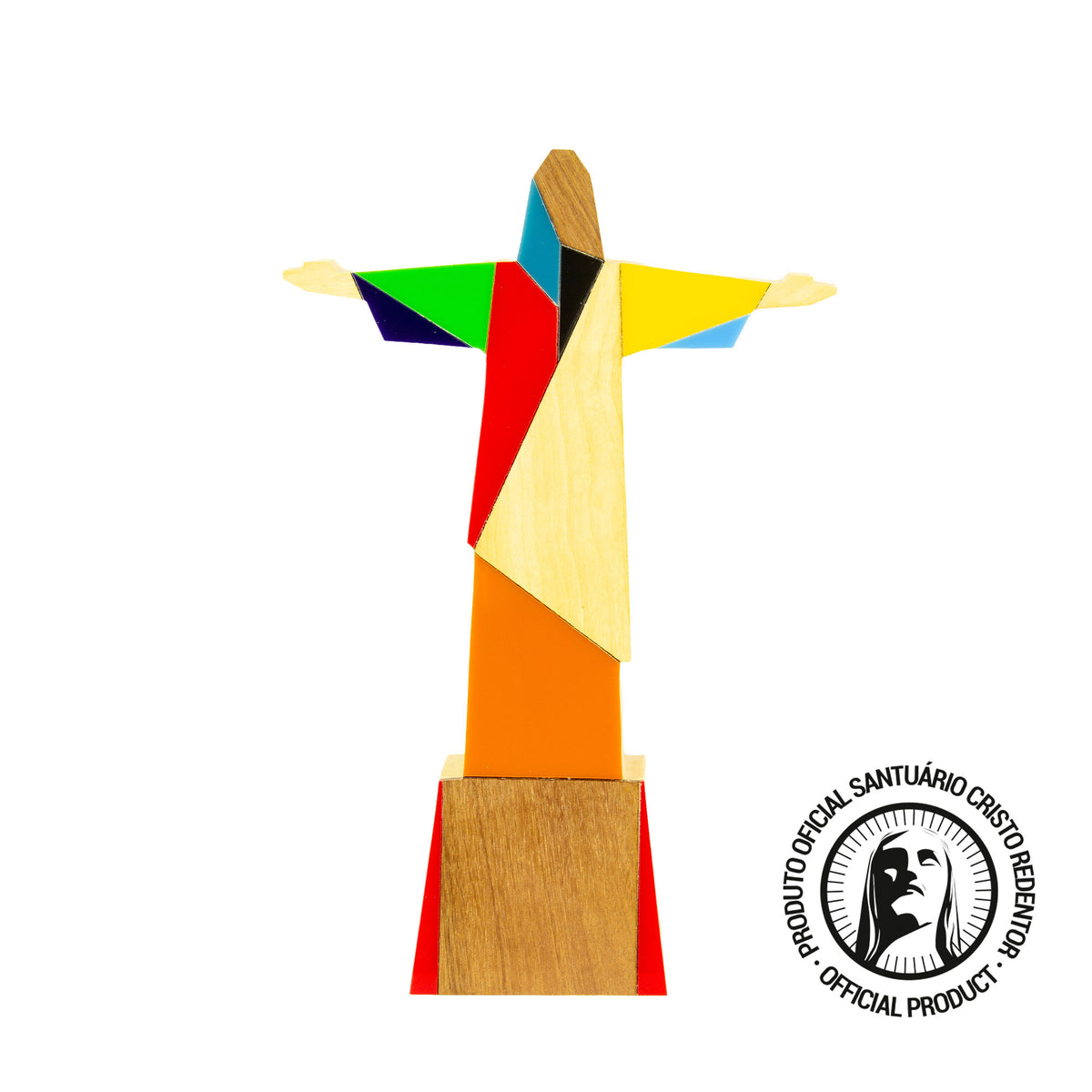 Cristo Redentor Rio Cubista Fun M Escultura em Madeira (M)