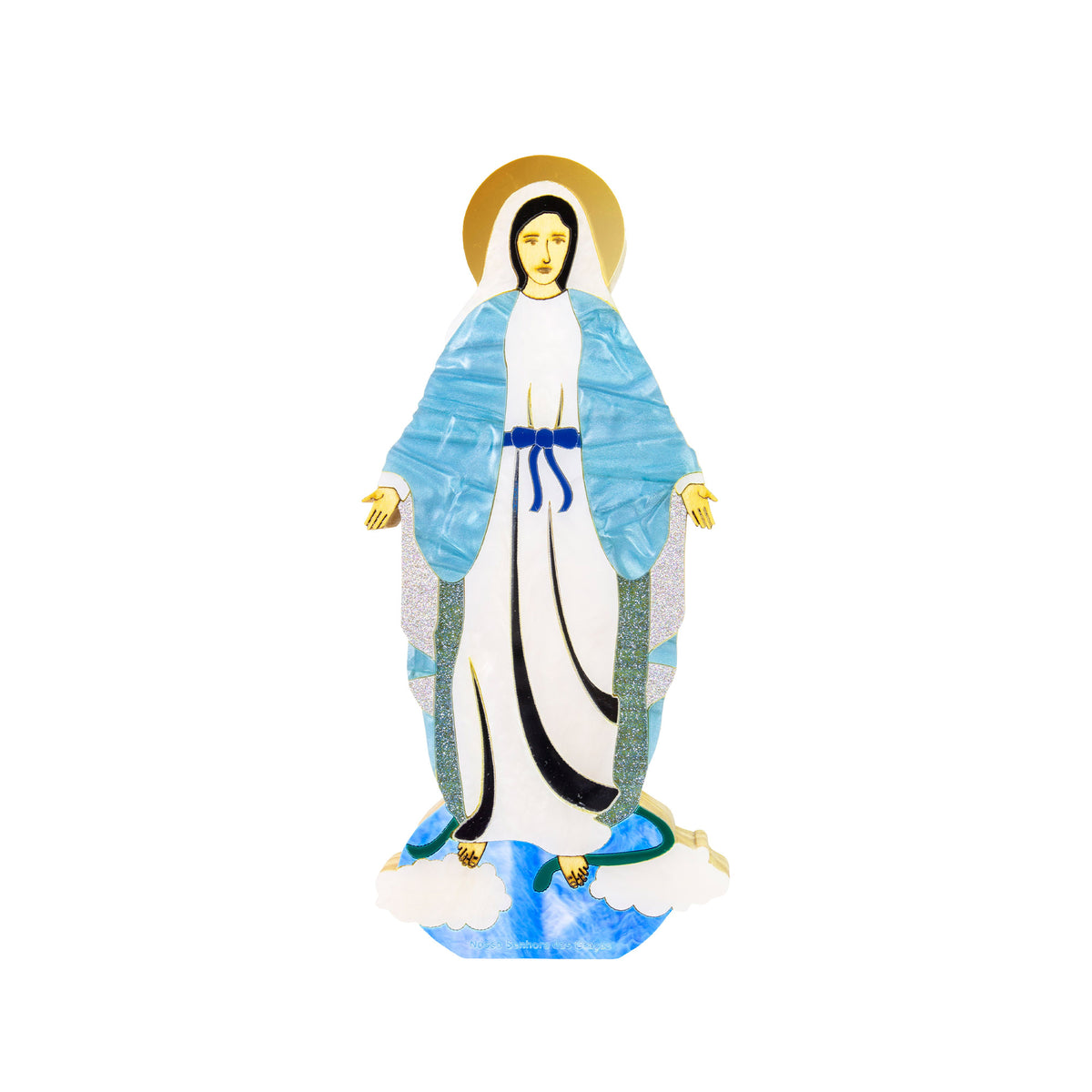 Our Lady of Grace Wood Carving Statue