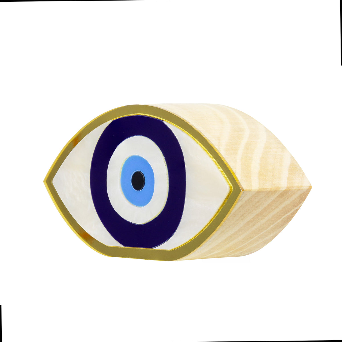 Evil Eye Wood Sculpture Mini