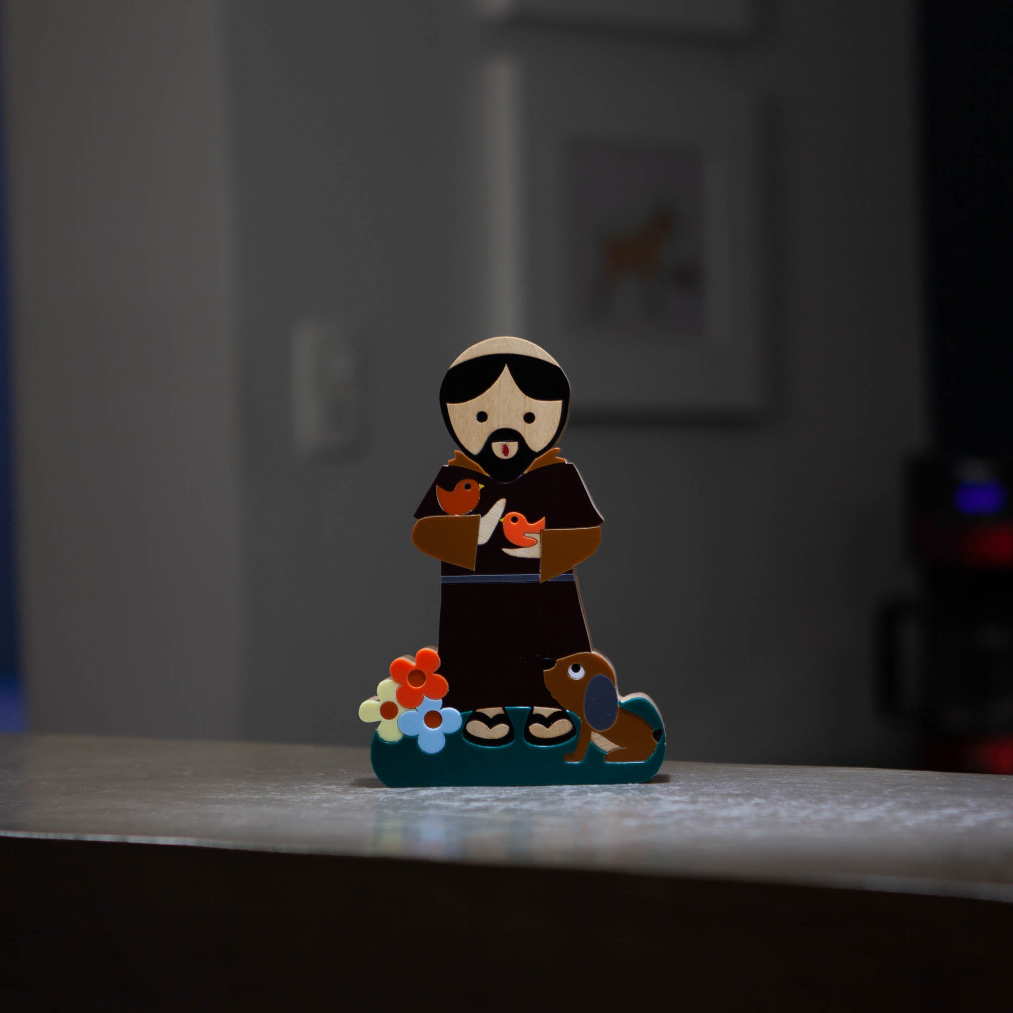 Wooden Sculpture Saint Francis of Assisi Mini Patricia Maranhão