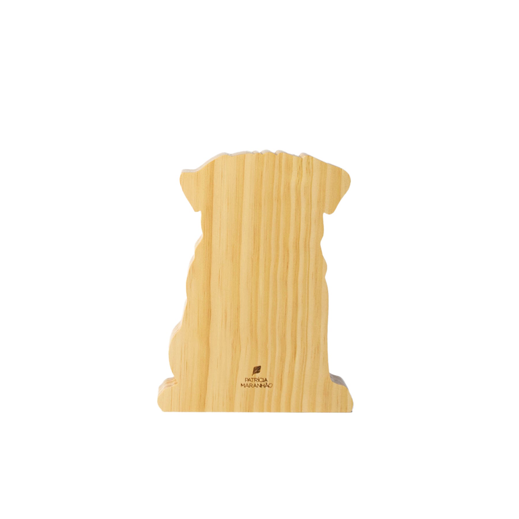 Wooden Sculpture Pug Dog Cloé Patricia Maranhão