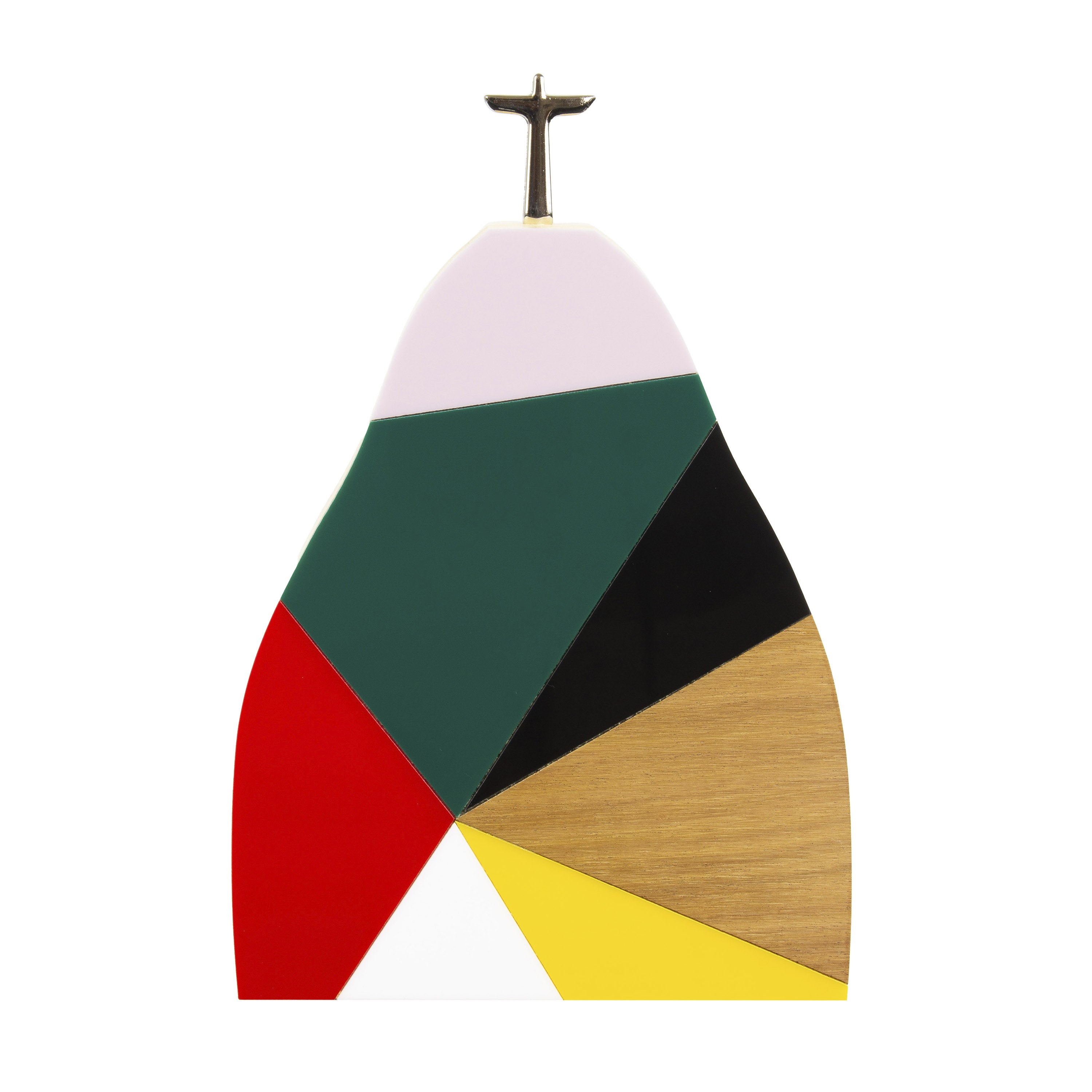 Wooden Sculpture Corcovado Geo Color M Patricia Maranhão