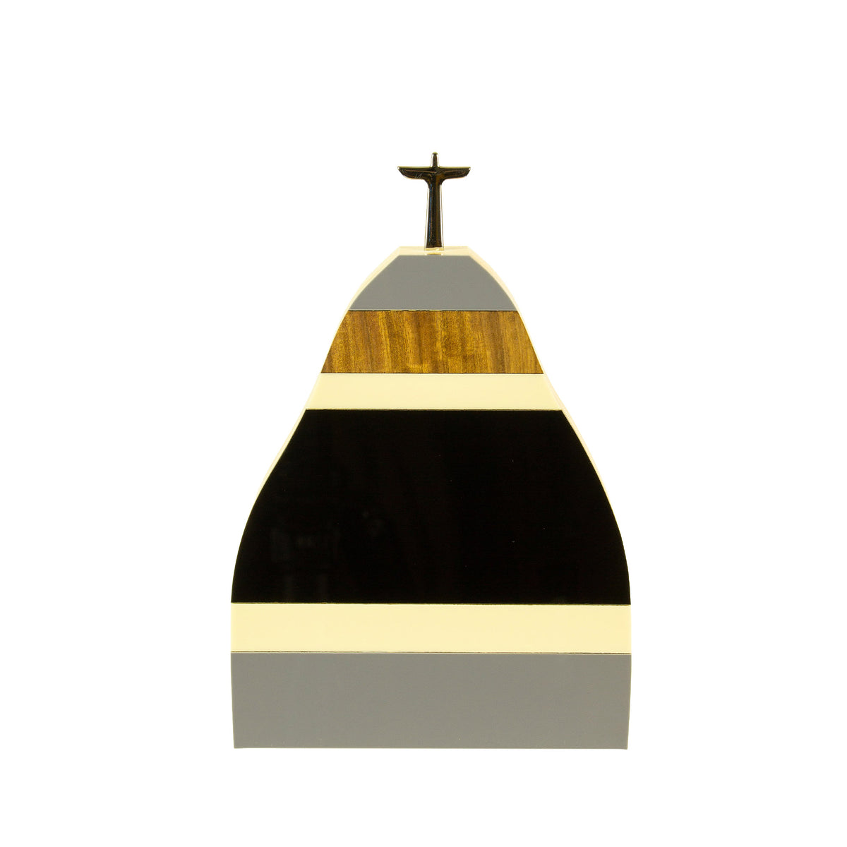 Corcovado Rio Multi List Black Wood Sculpture (M)