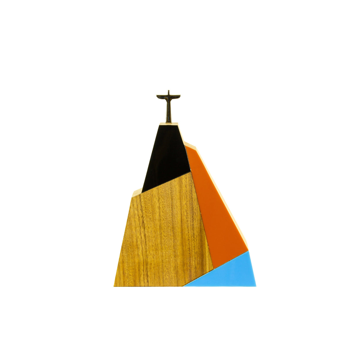 Corcovado Rio Cubist Wooden Sculpture (L)