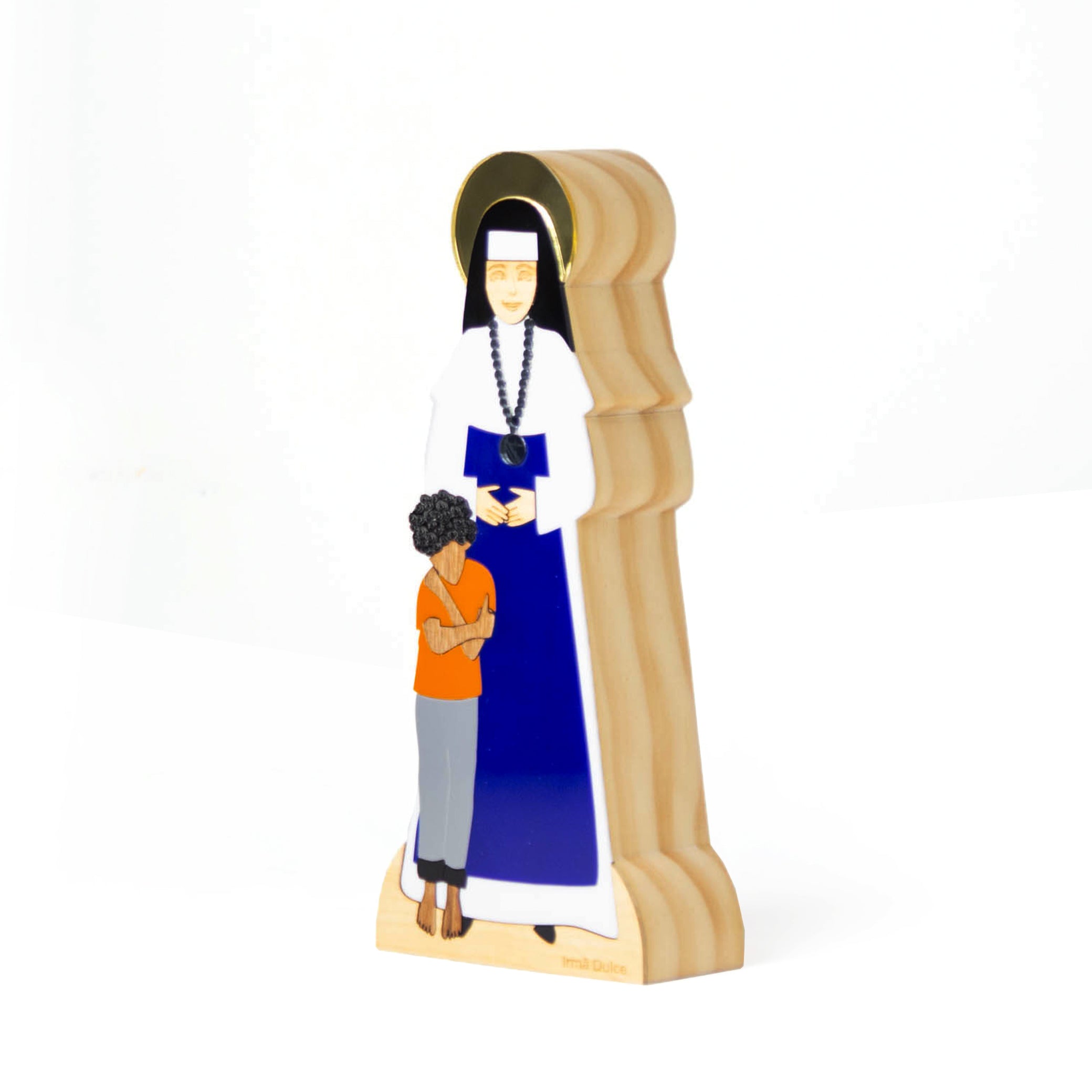 Wooden Sculpture Saint Sister Dulce Patricia Maranhão