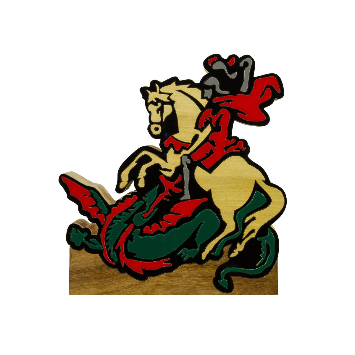 Image Saint George Sculpture M in Wood