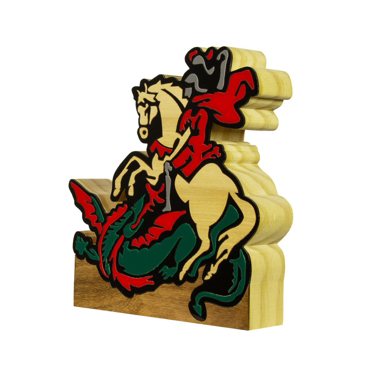 Image Saint George Sculpture M in Wood
