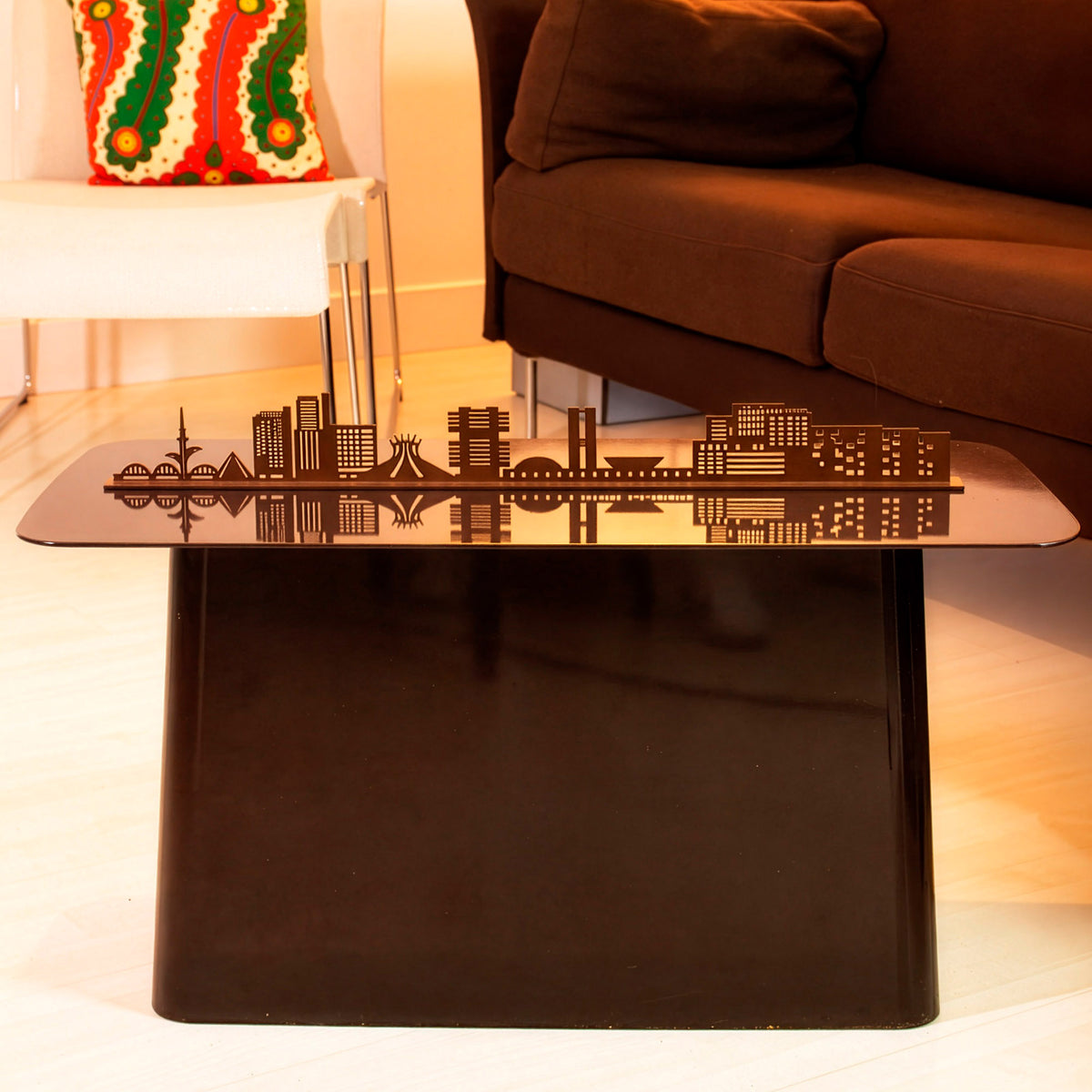 Escultura Skyline Brasília em Ferro — Design Autoral