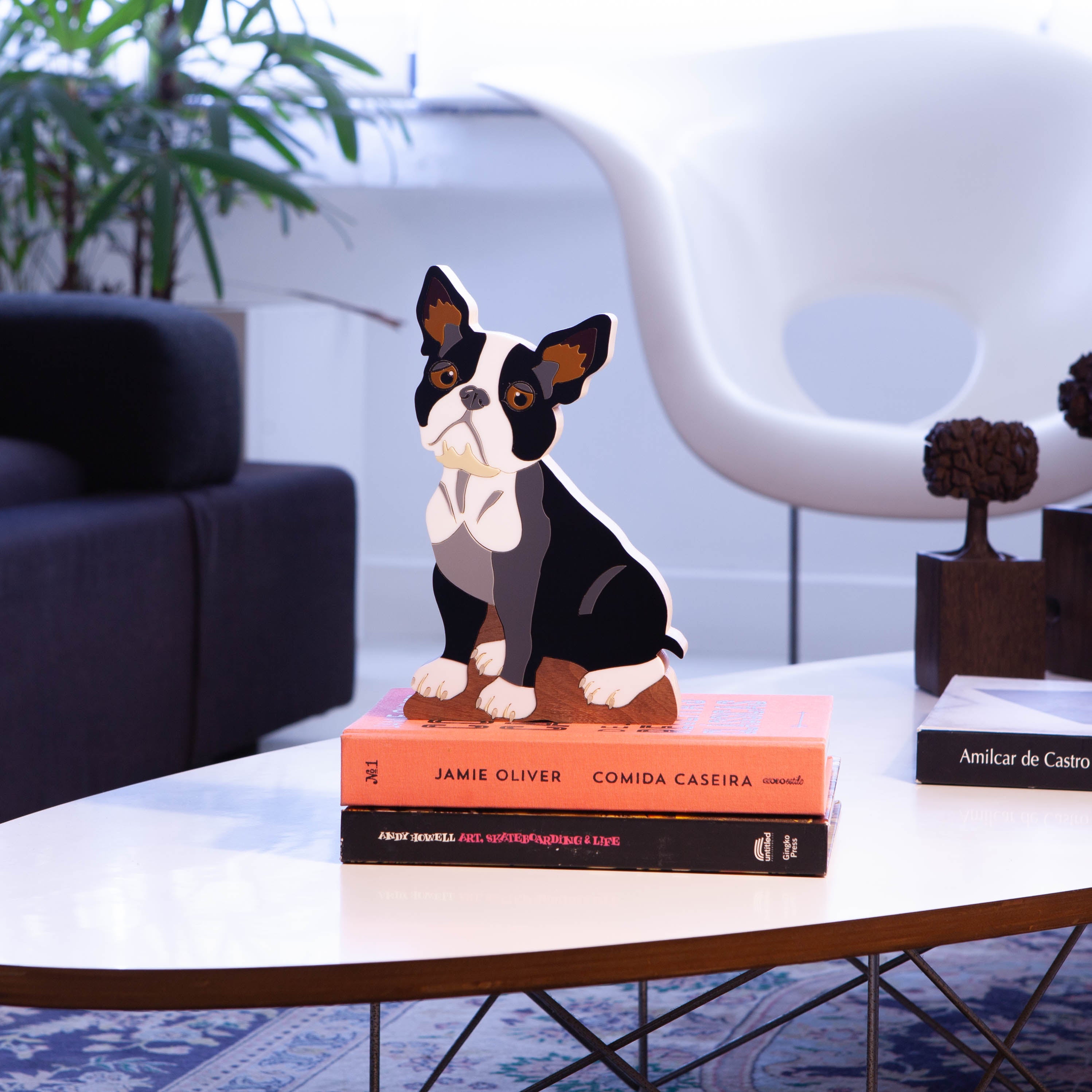 French Bulldog Wood Sculpture Patricia Maranhão