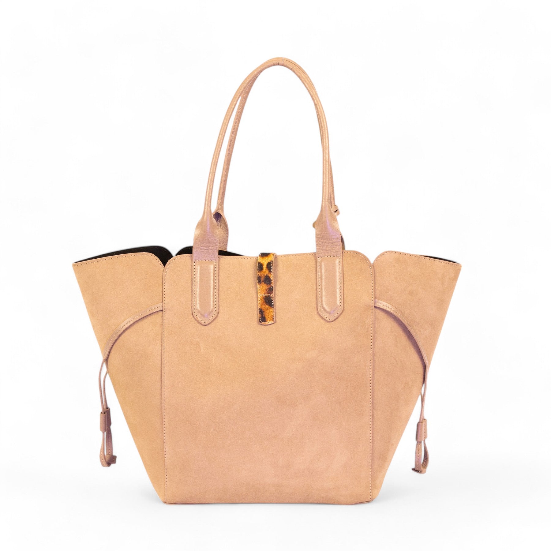 Melania Fendi Genuine Leather Shopping Bag with Leopard Print Strap by Patrícia Maranhão