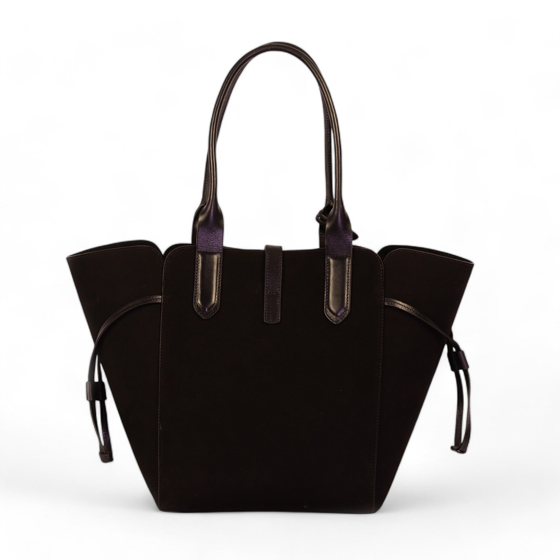 Melania Shopping Bag, Genuine Leather, Black, Patricia Maranhão