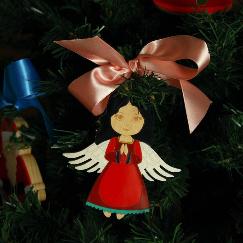 Pingente de Natal Anjinha Estrela Patrícia Maranhão
