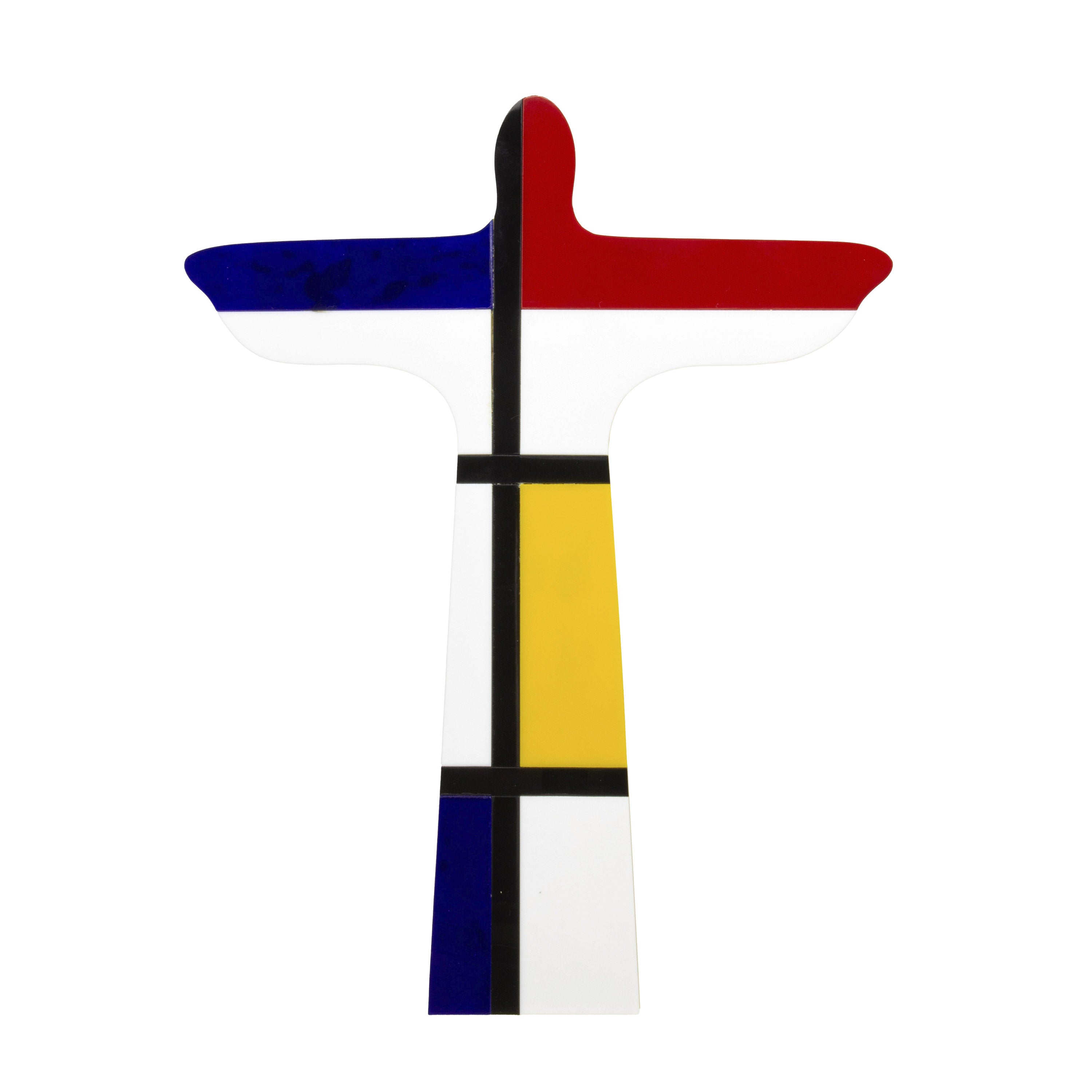 Cristo Redentor Rio Mondrian Escultura em Madeira (G)