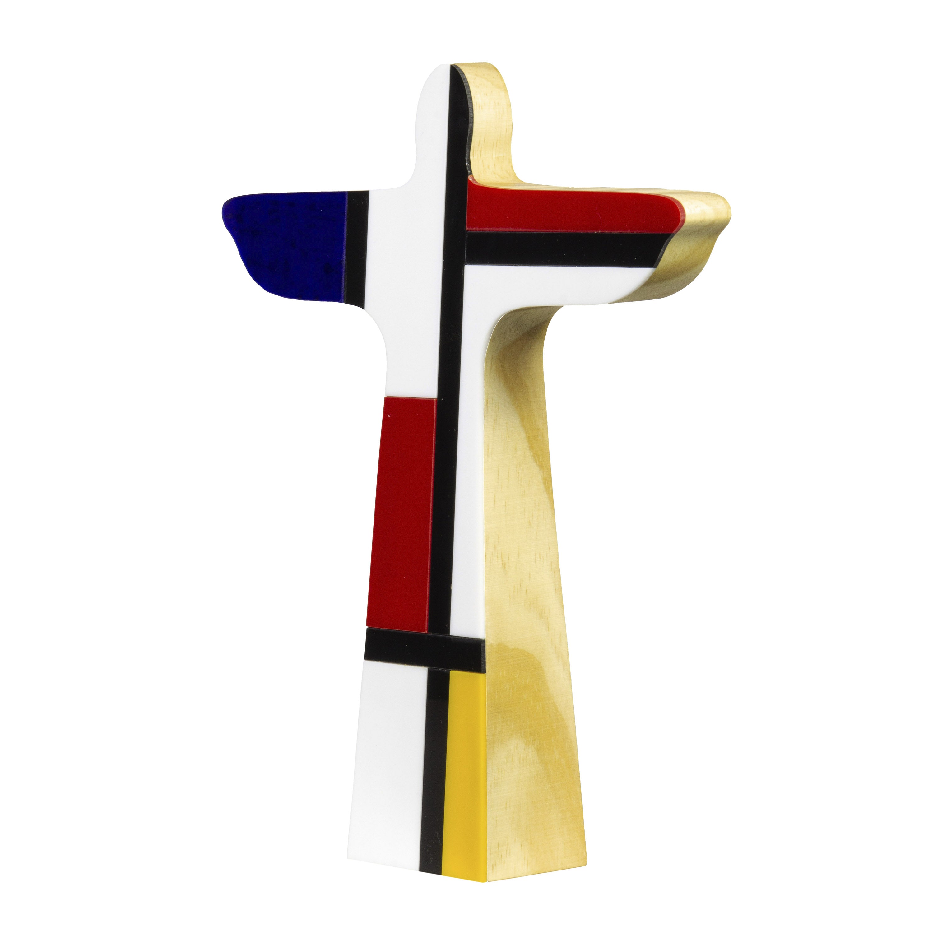 Rio Christ Wooden Sculpture Mondrian Medium Patricia Maranhão