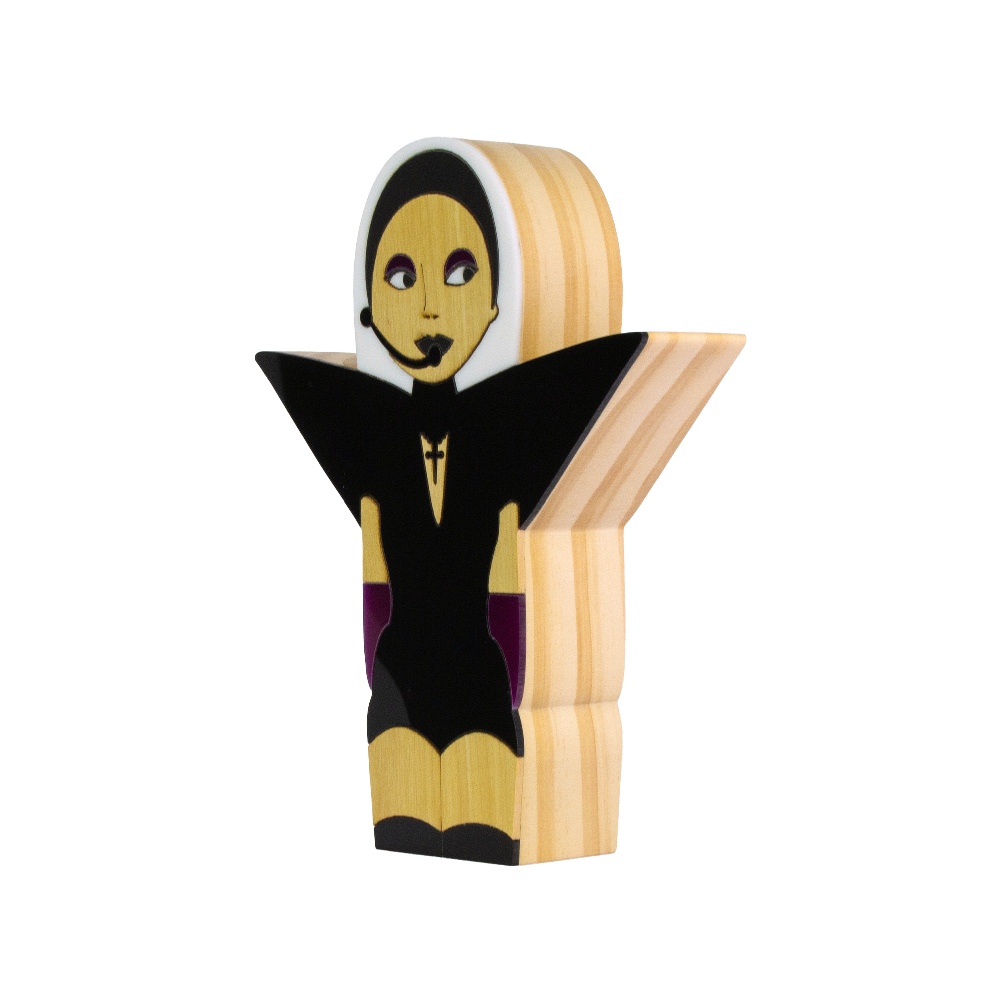 Lady Gaga In Black Escultura em Madeira