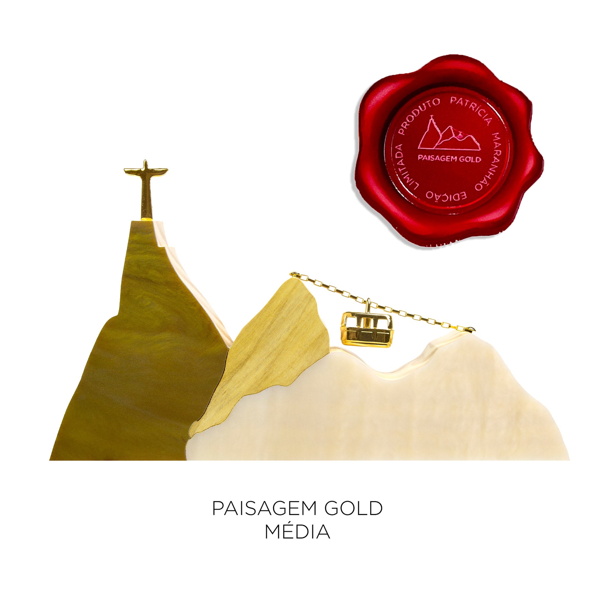 Gold River Landscape Sculpture in Wood (M)
