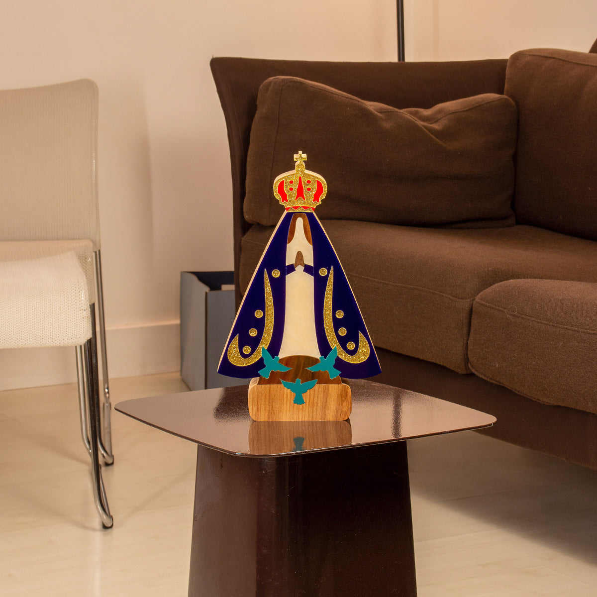 Imagem Nossa Senhora Aparecida Sofistic Marfim em Madeira (G)