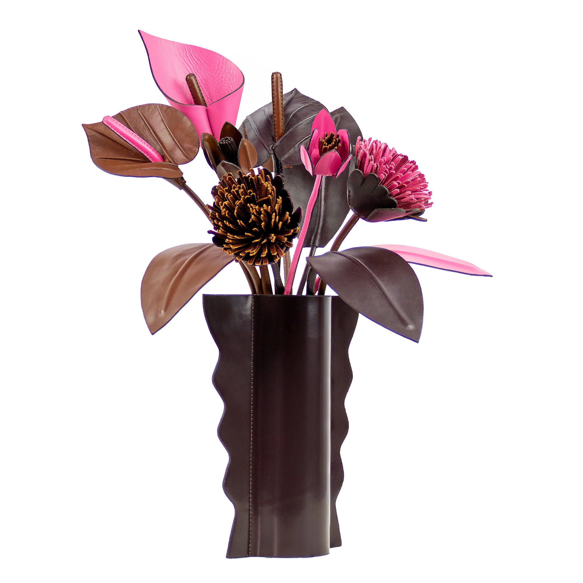 Arranjo Floral em Couro