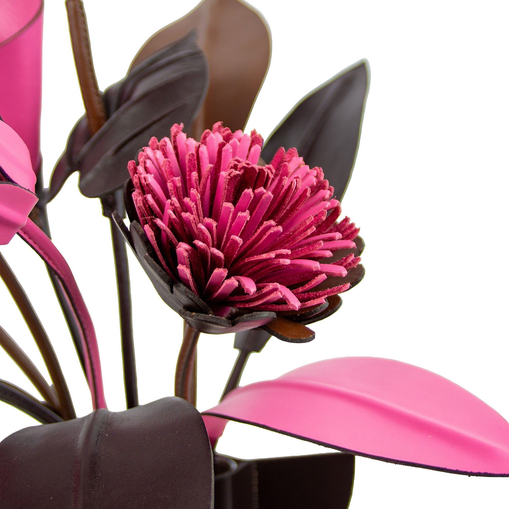 Arranjo Floral em Couro