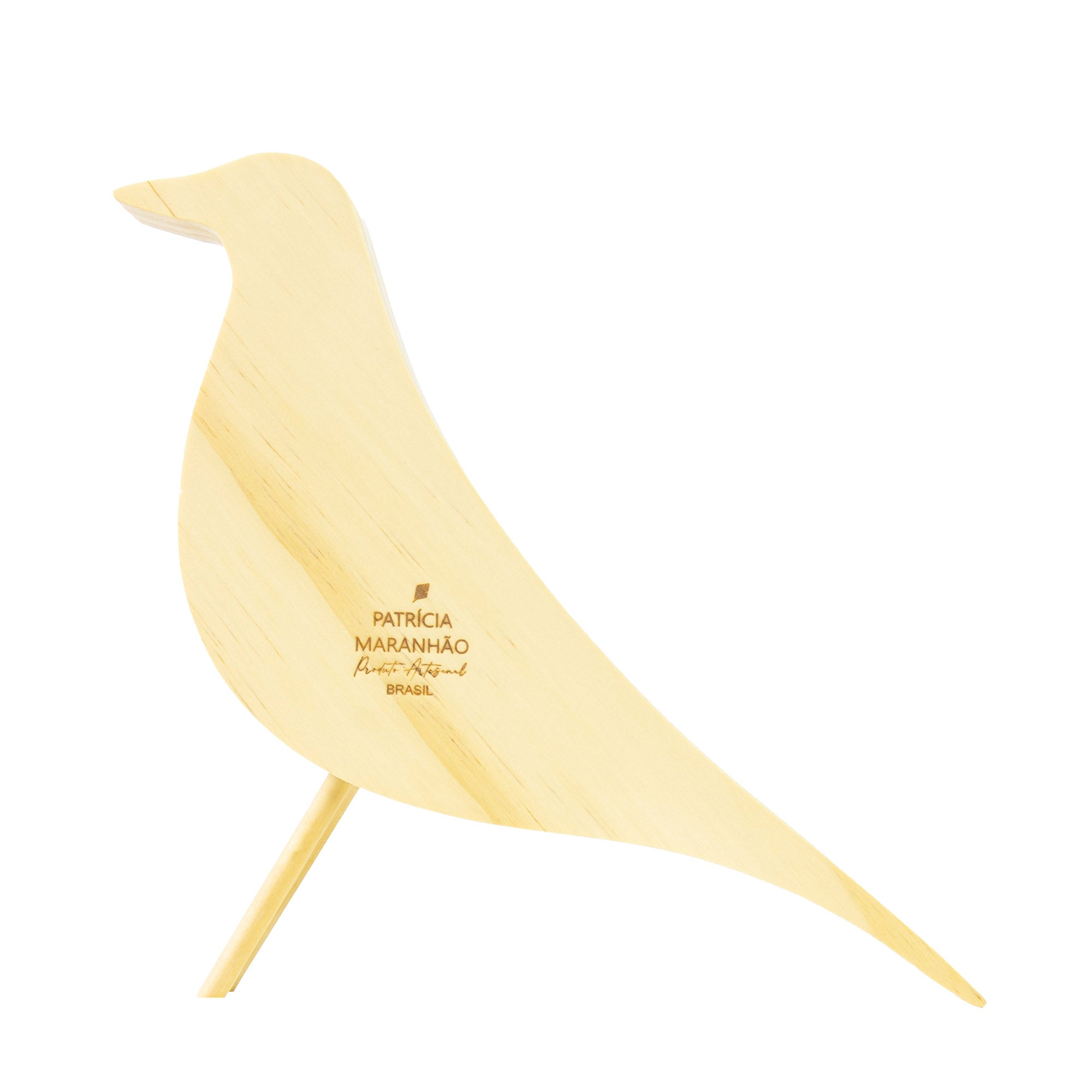 Pássaro Bird Eames Pop Escultura em Madeira
