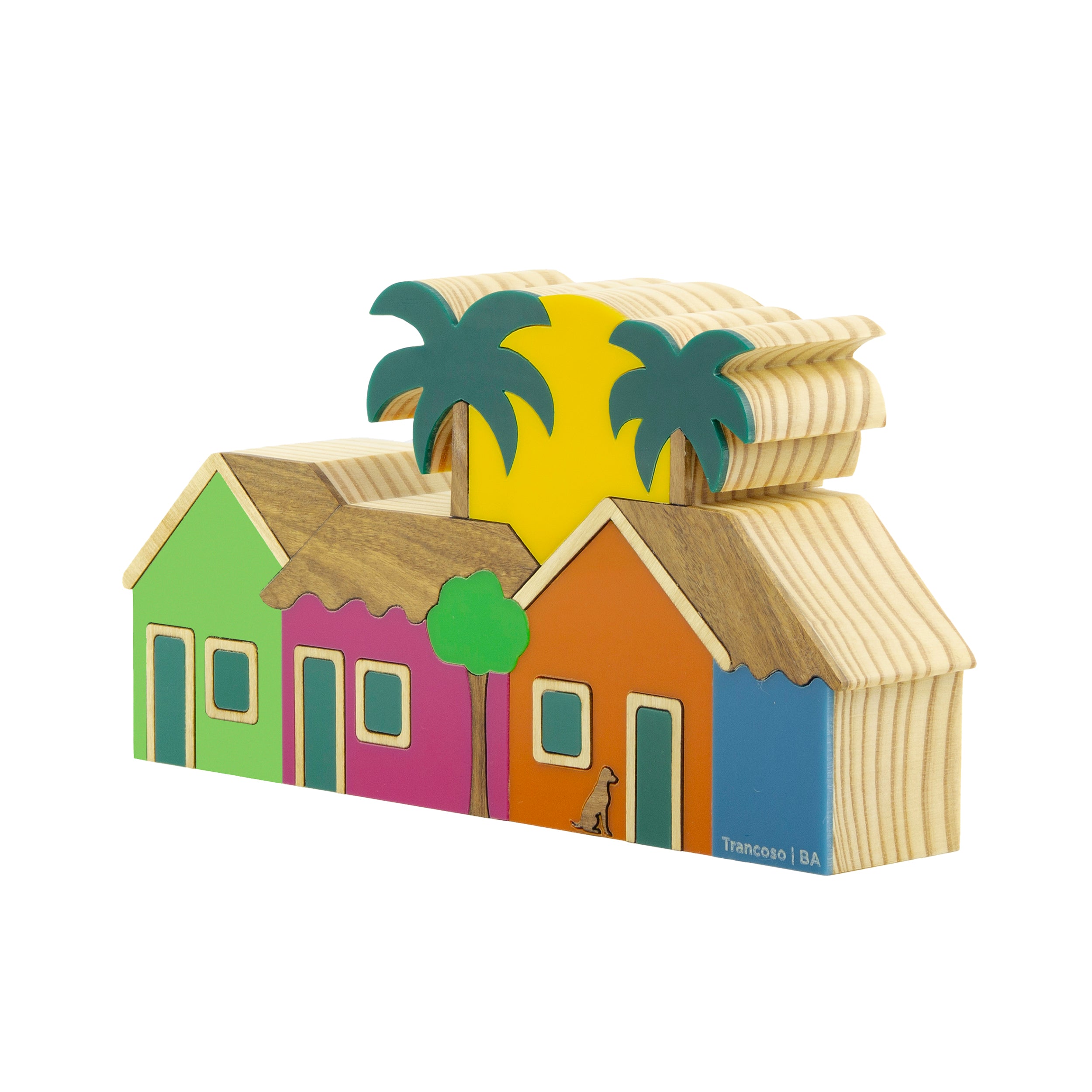 Wooden Sculpture of the Village of Caraíva by Patricia Maranhão