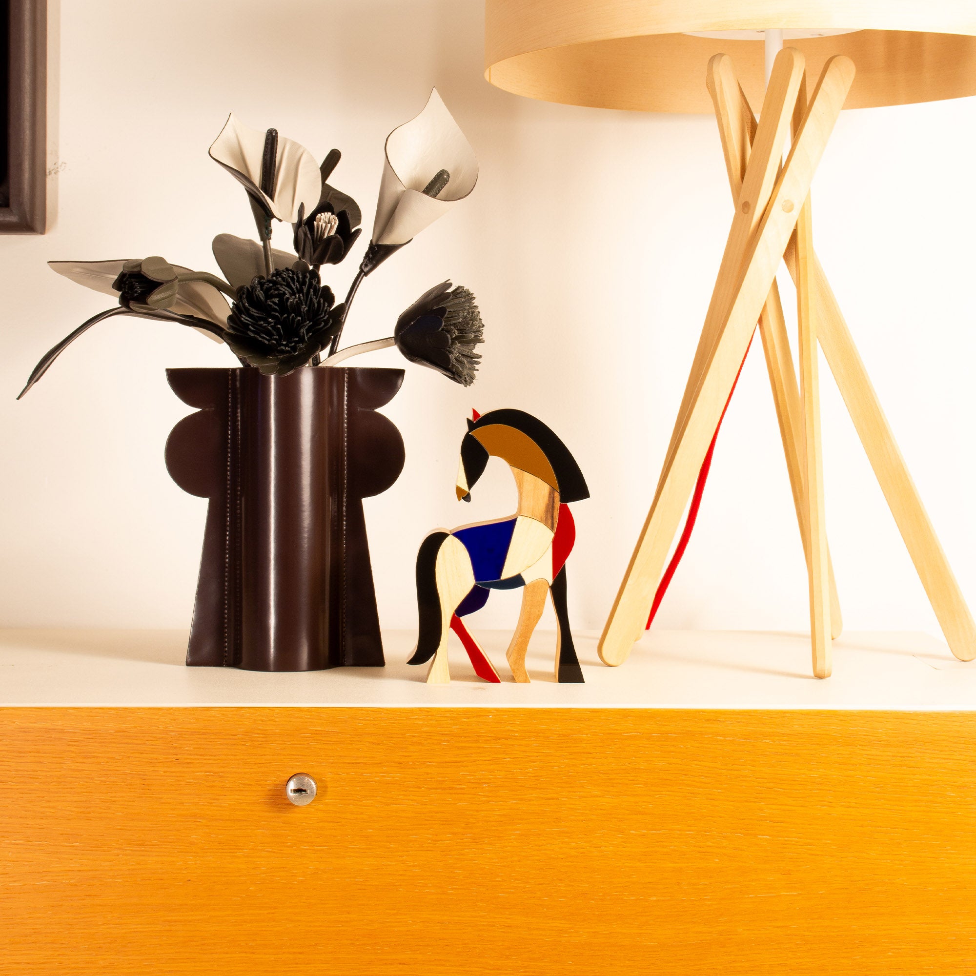 Lume Horse Wooden Sculpture