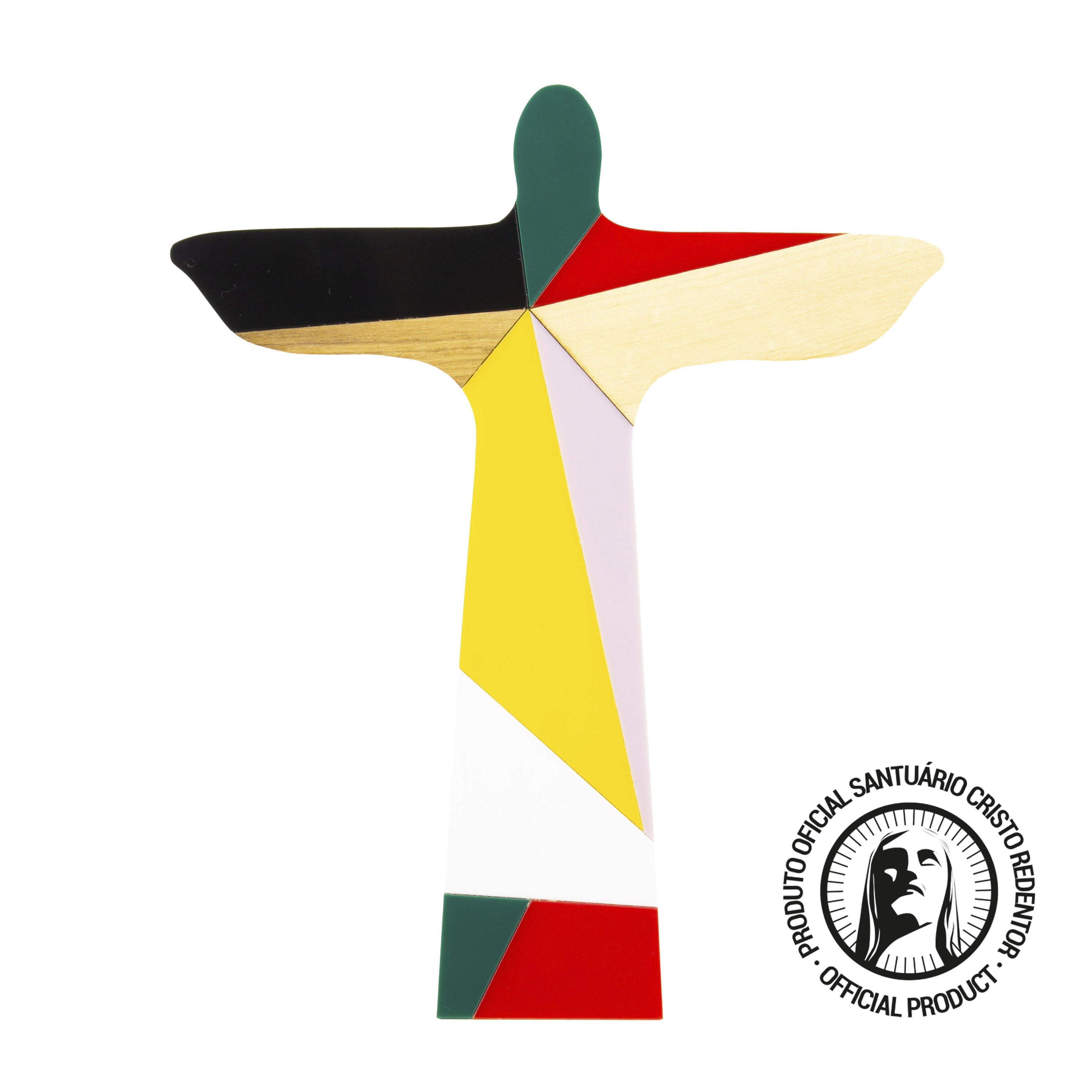 Sculpture Wood Rio Christ the Redeemer Geo Color Patricia Maranhão